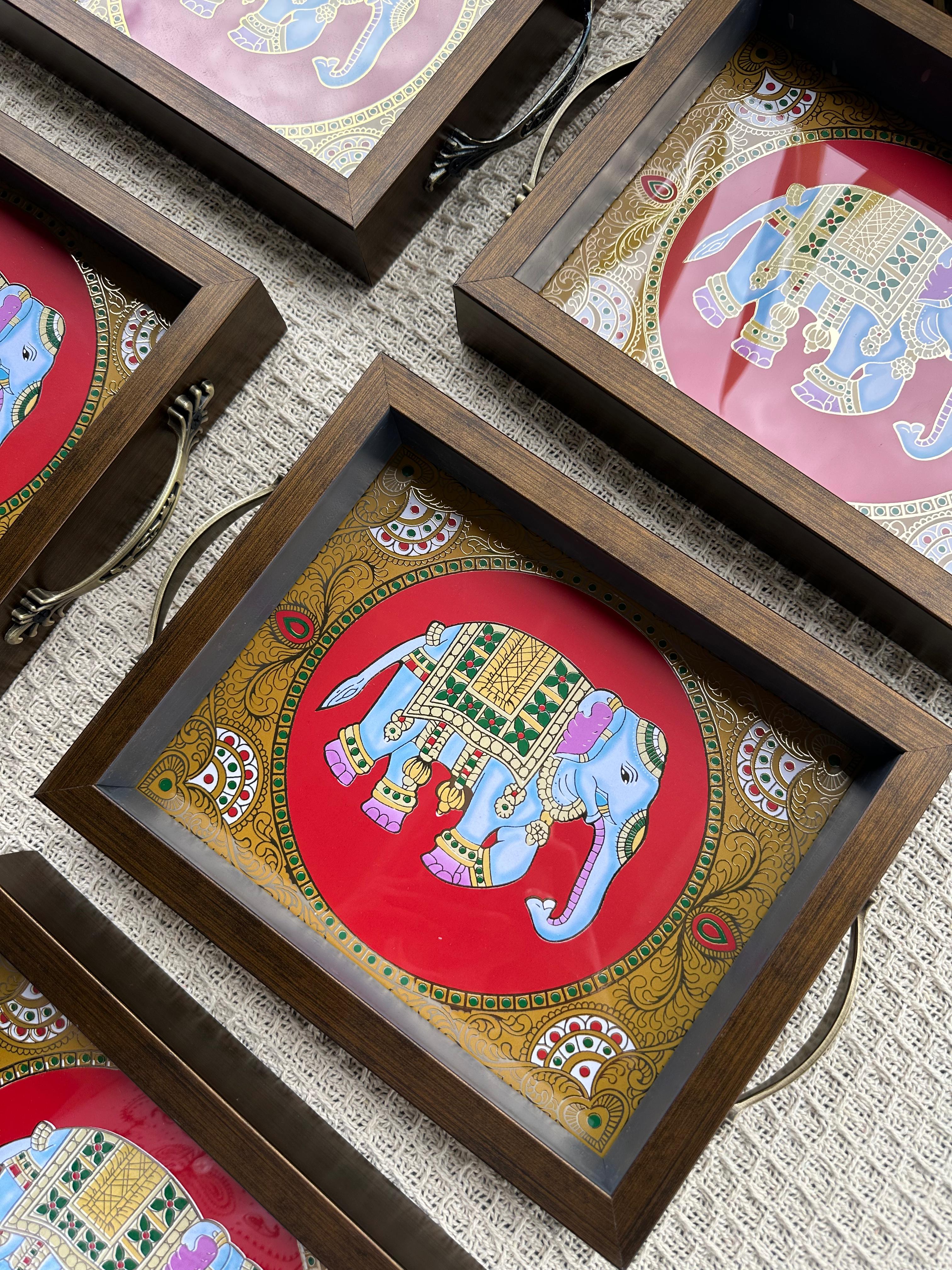 Handcrafted Wooden Elephant Tray