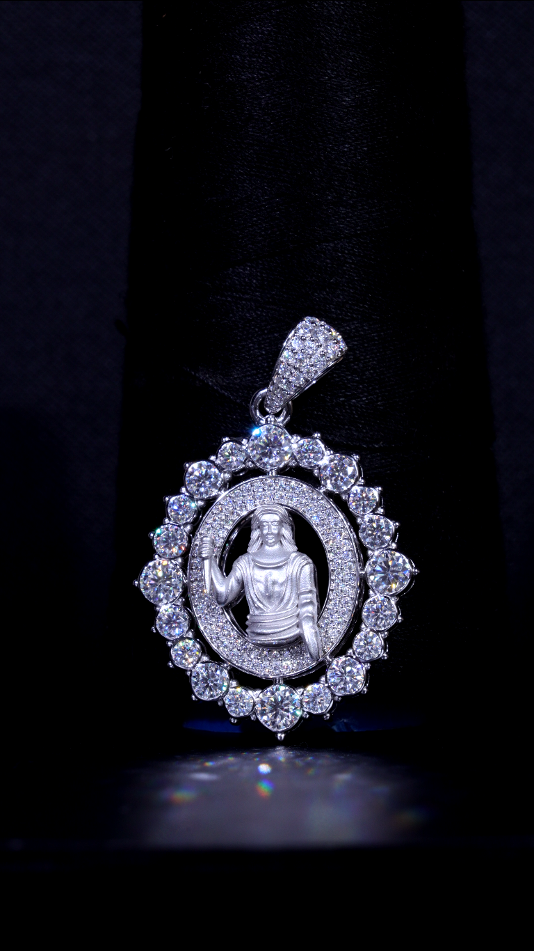 Jesus Pendant – Vvs Moissanite 925 Sterling Silver Iced Out Hip Hop Necklace – Bling Rap Jewelry