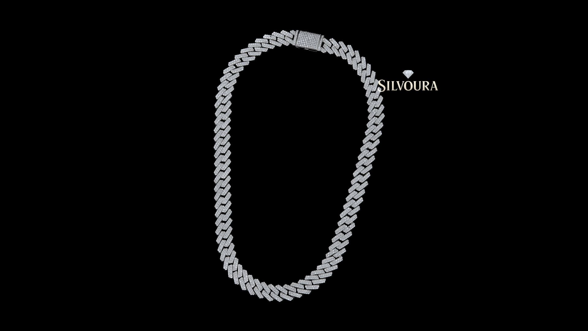 Iced Out Moissanite Cuban Link Chain - Sterling Silver Bling Necklace