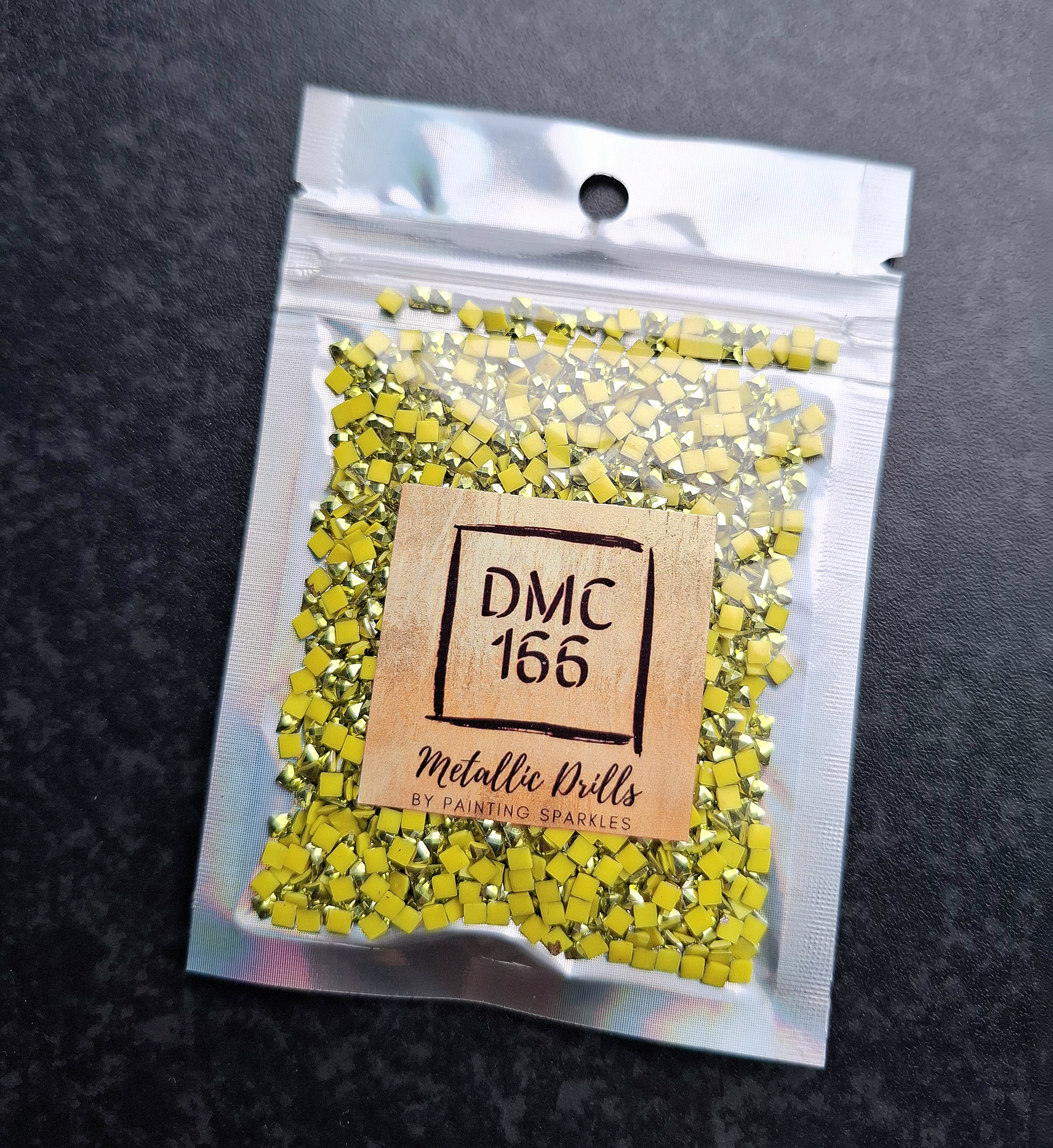 Metallic Drills Square - DMC #166 - 10 gram Bag