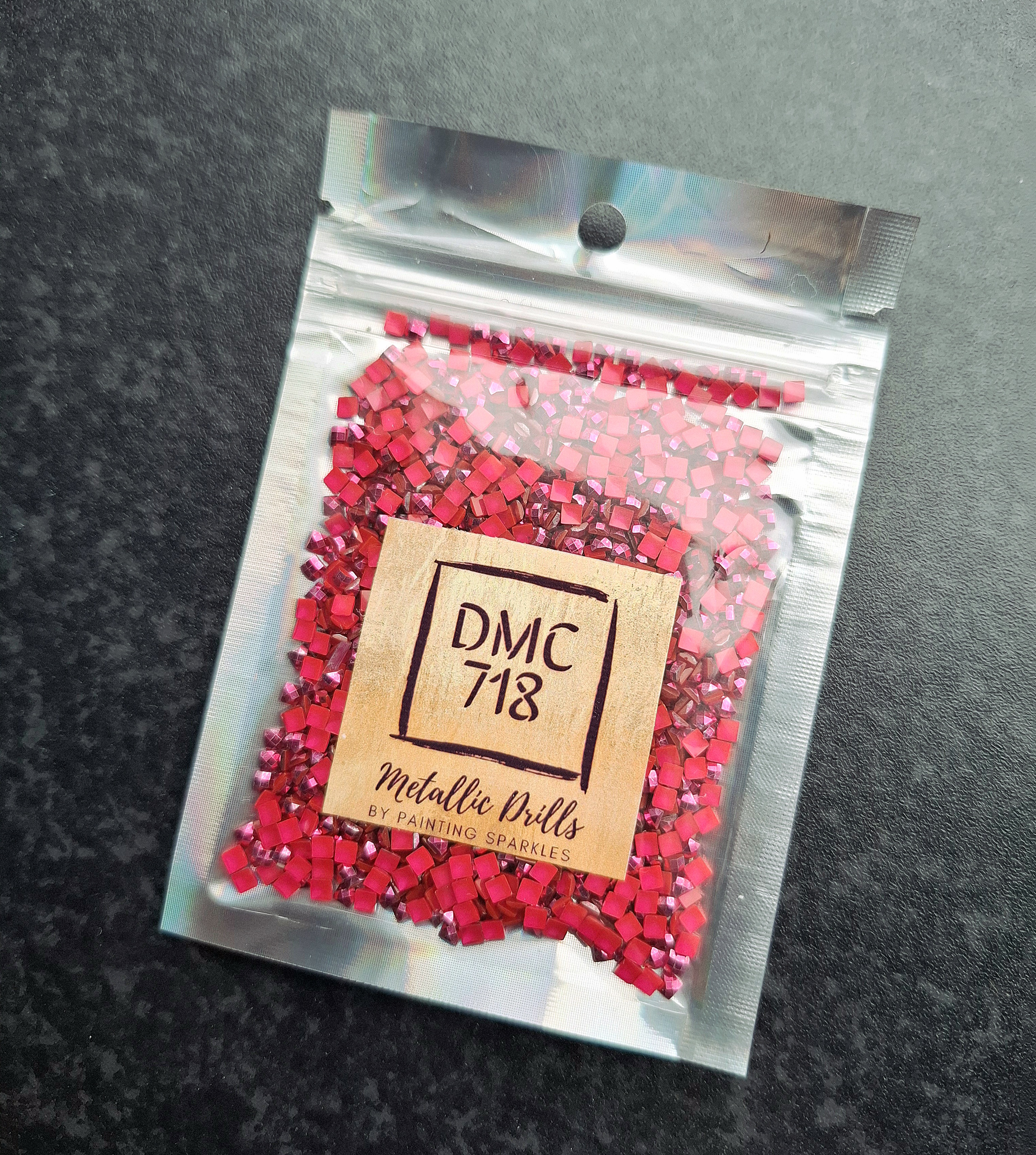Metallic Drills Square - DMC #718 - 10 gram Bag