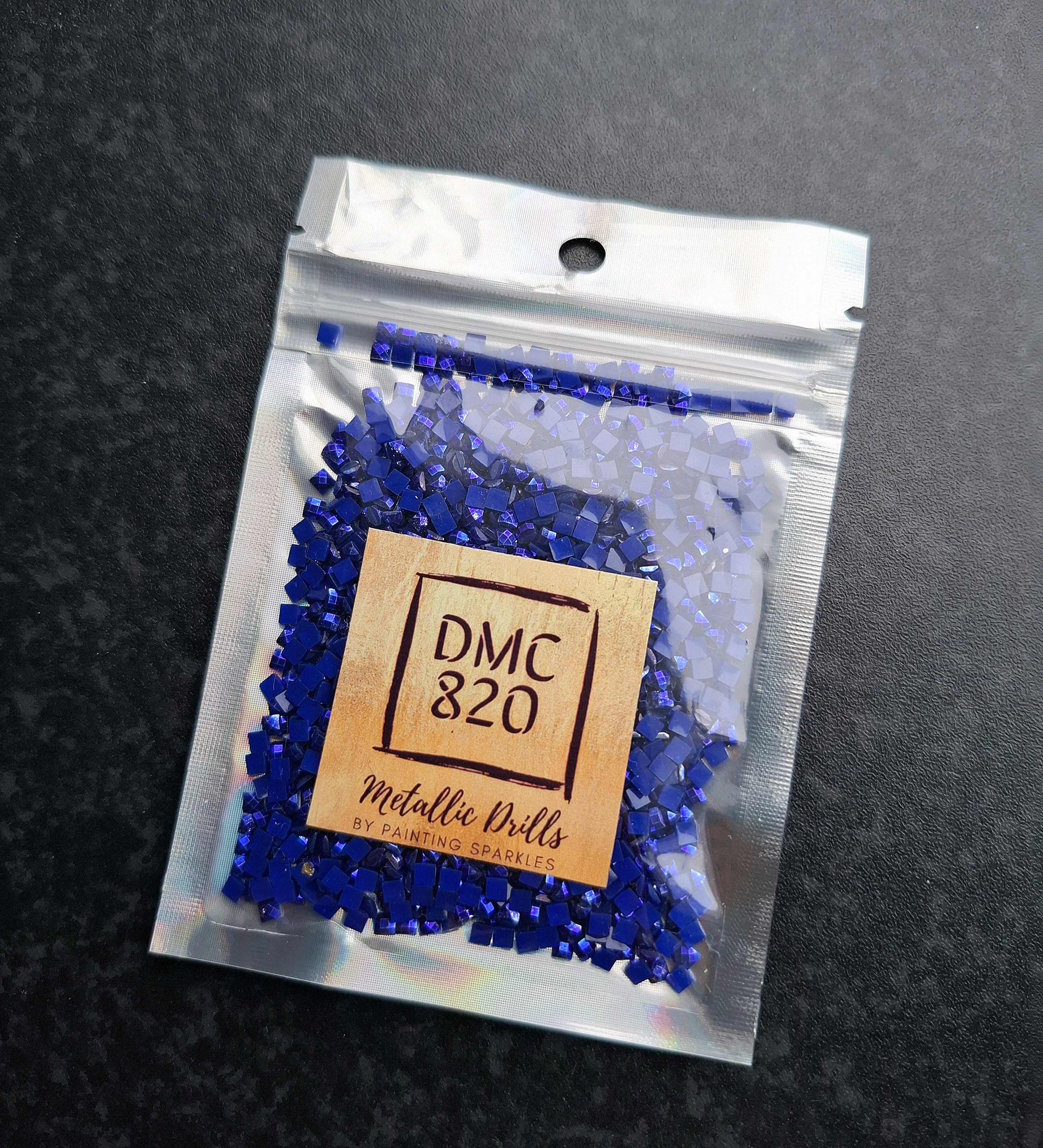 Metallic Drills Square - DMC #820 - 10 gram Bag