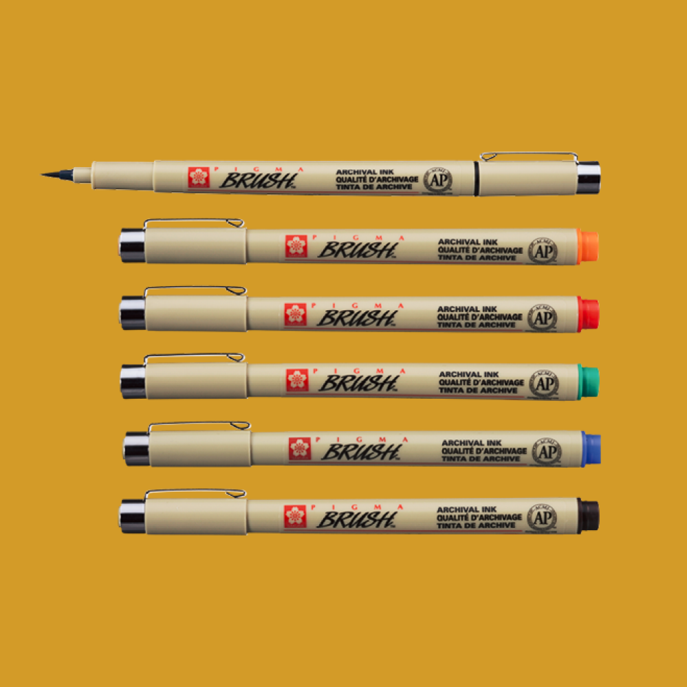 Drawing Pen Sakura Pigma Brush Pigmen Ink - Brush
