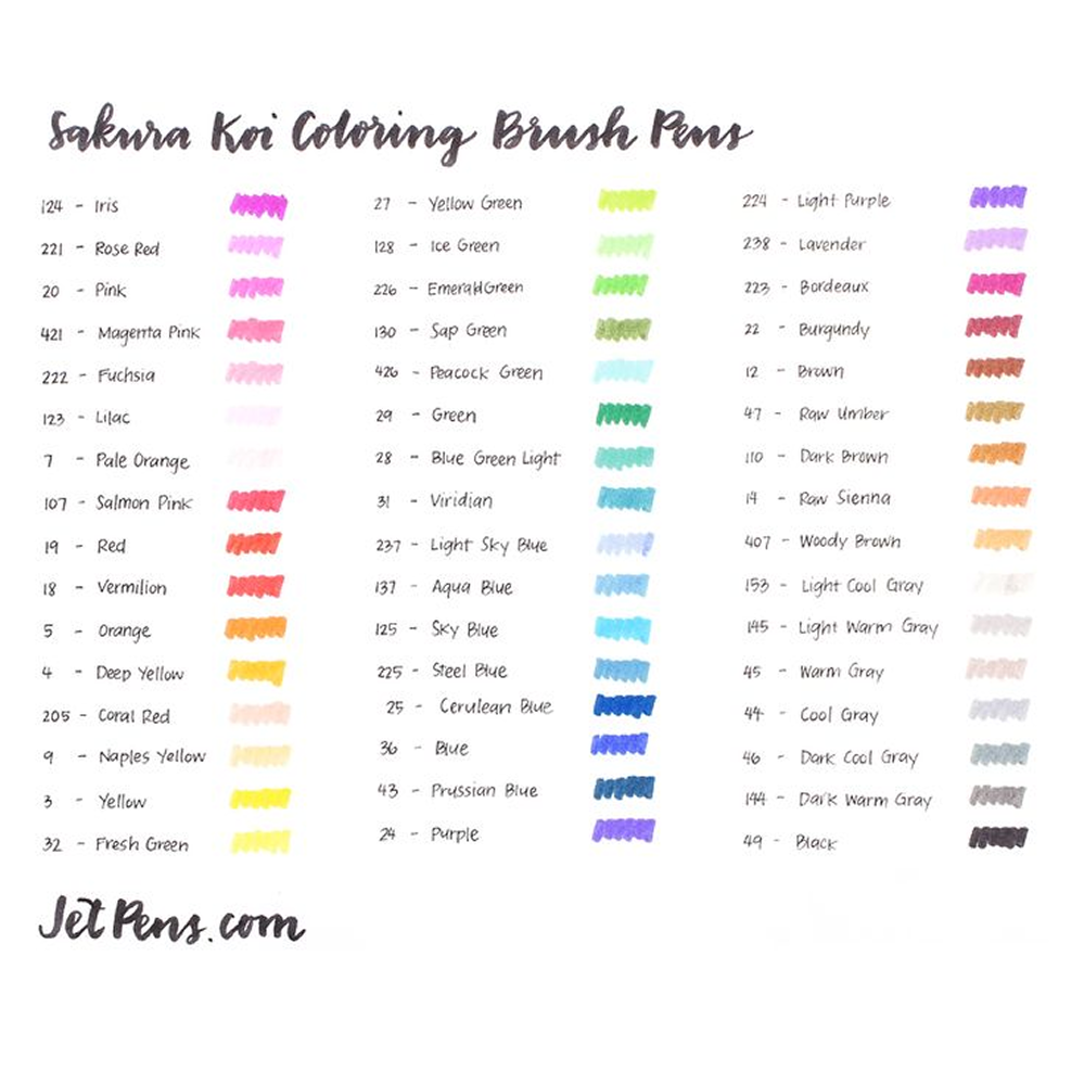 Brush Pen Sakura Koi - Colors