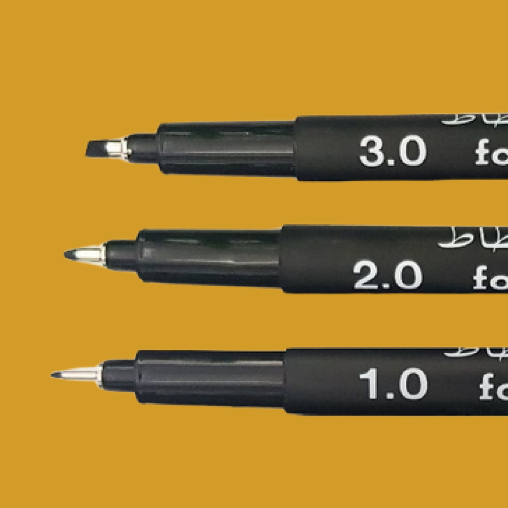 Drawing Pen Snowman Caligraphy - 1.0-3.0