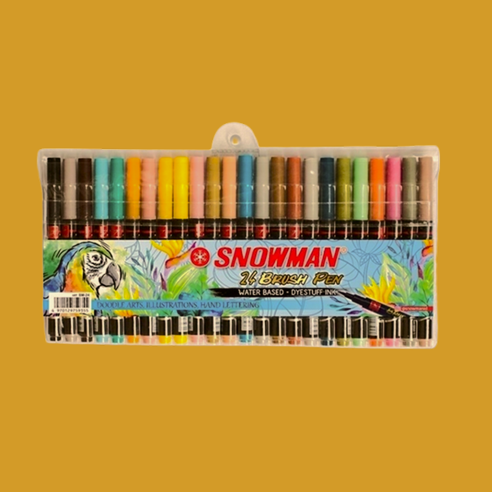 Set Brush pen Snowman - 24 pcs