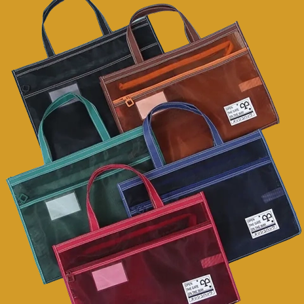 Tas Dokumen Zipper Mesh Bag A3