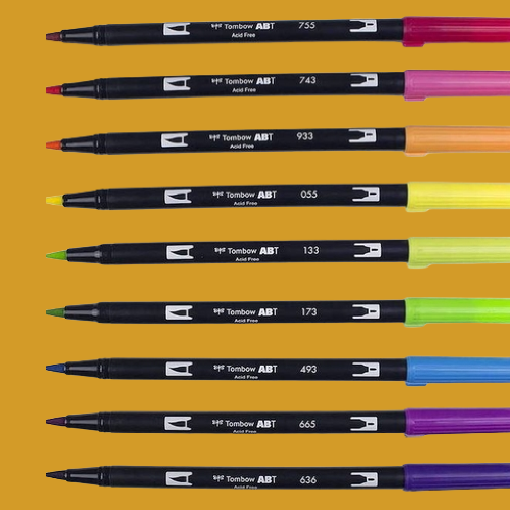 Dual Drawing Pen dan Spidol Tombow Art Markers - Colors