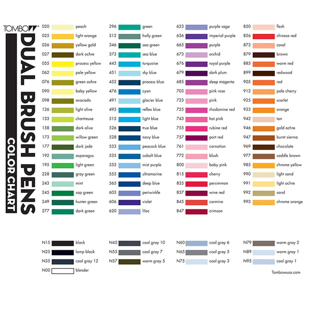 Dual Drawing Pen dan Spidol Tombow Art Markers - Colors