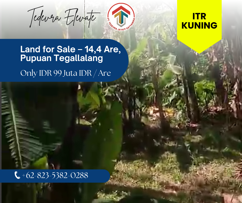 Land for Sale β 14.4 Are in Pupuan, Tegallalang (Ubud Area)