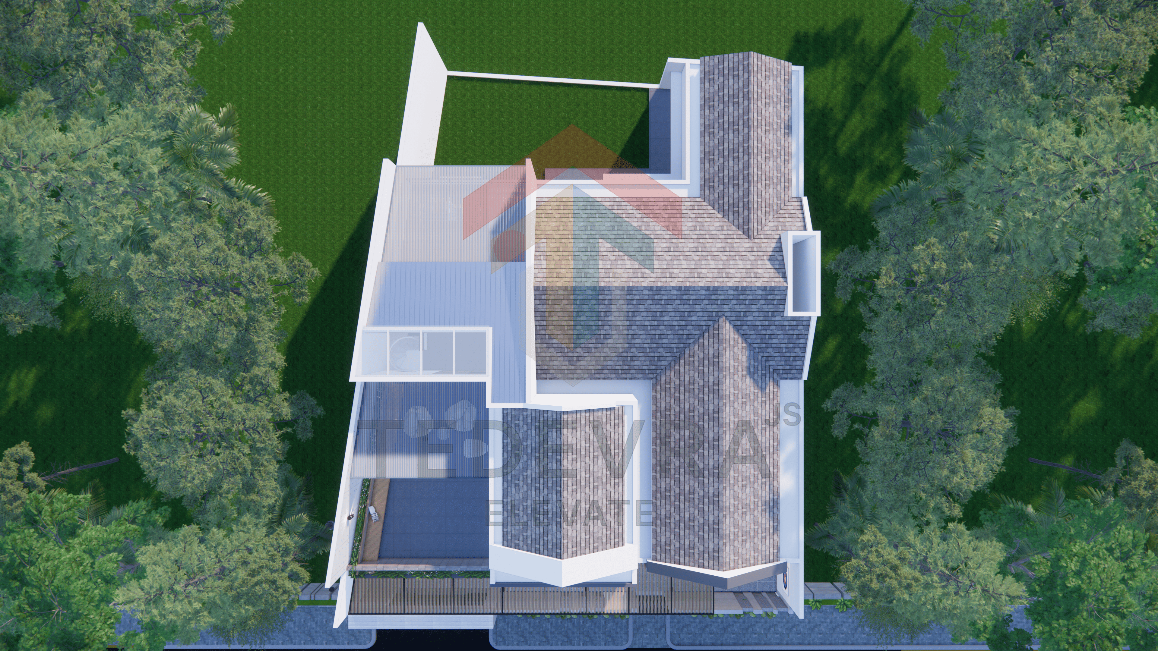Modern Tropical Minimalist 5BR House – Land Size 319 m², 2 Storeys, Full Construction Drawings - MTD180