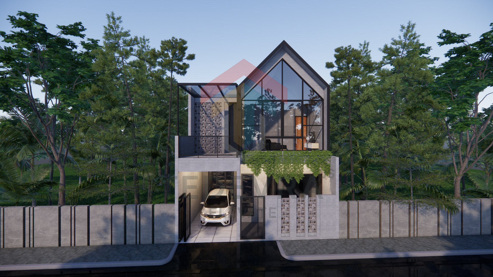 GLASSFRONT GABLE VILLA - UR184