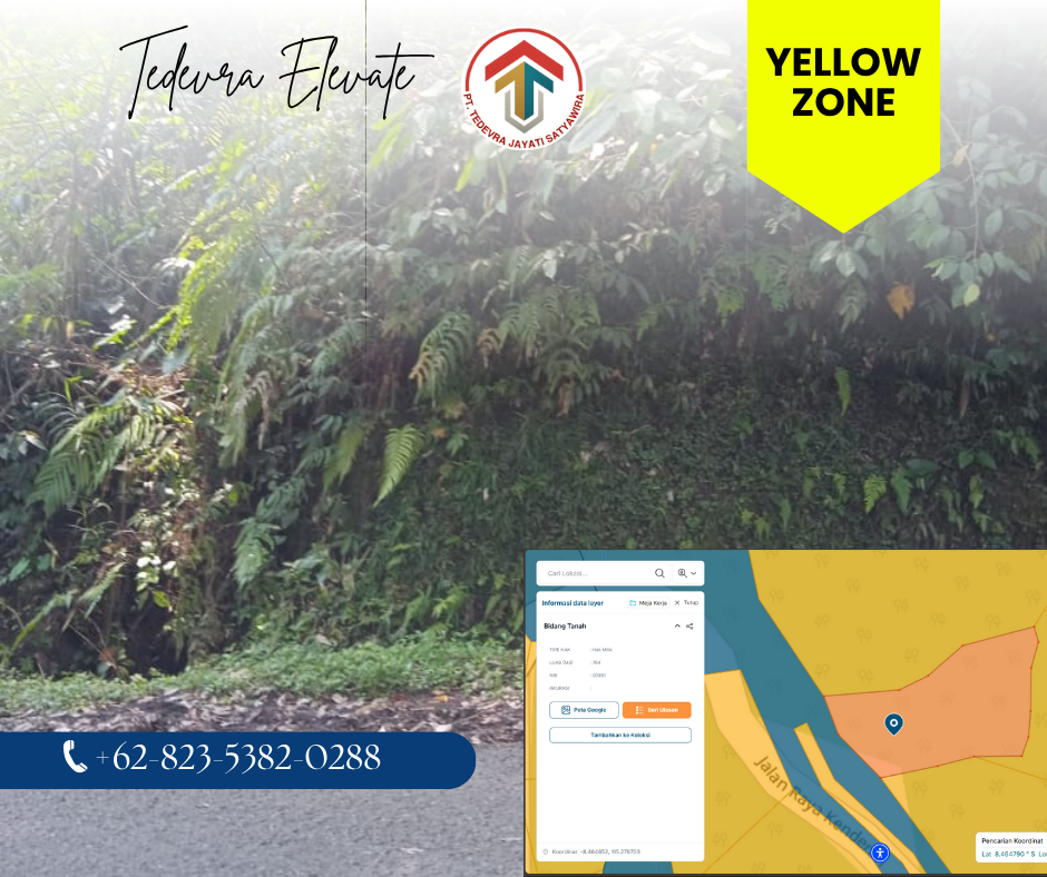 Land for Sale – 7.6 Are, Kenderan, Tegallalang (Yellow Zone – R3)
