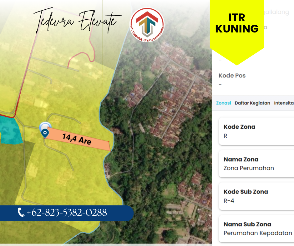 Land for Sale – 14.4 Are in Pupuan, Tegallalang (Ubud Area)