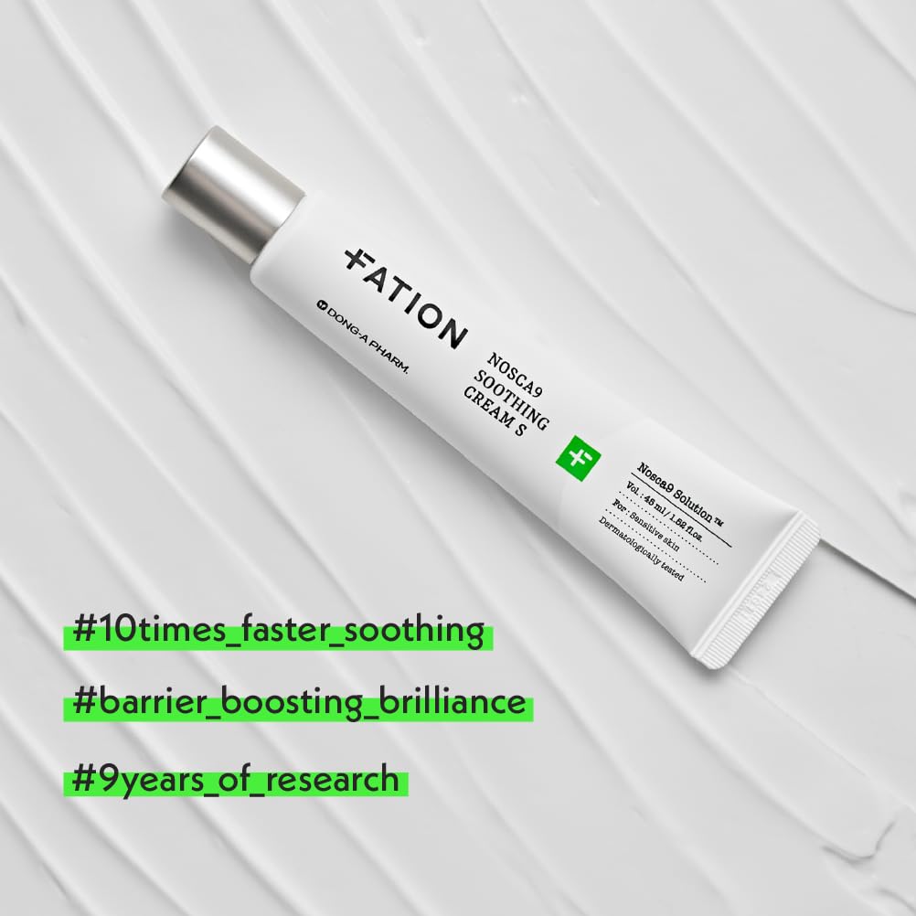 Fation cream  Soothing Cream S - Soothing Barrier Cream with 5-Layer Ceramide Complex & Live Fresh Cica, For Sensitive & Irritated Skin, Korean Skincare