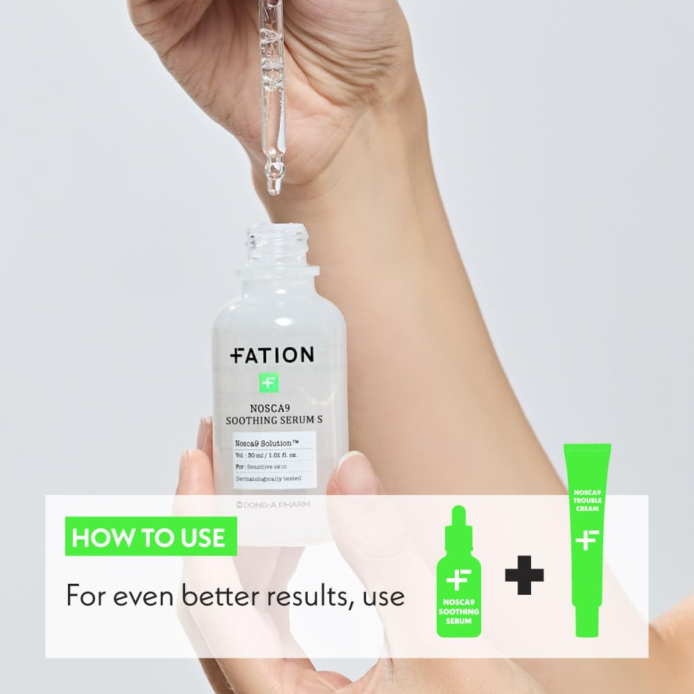 Fation Soothing Serum S - Rapid Hydrating Calming Serum with 5-Layer Ceramide Complex &Fresh Centella Asiatica, Advanced Barrier Repair for Sensitive Skin Korean Skin Care