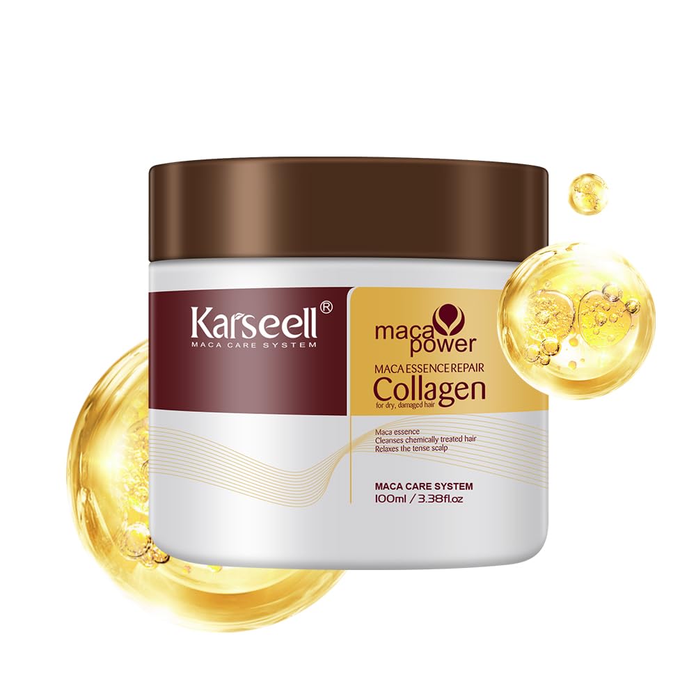 Karseell Collagen Hair Treatment Deep Repair Conditioning Argan Oil Collagen Hair Mask Essence for Dry Damaged Hair All Hair Types 