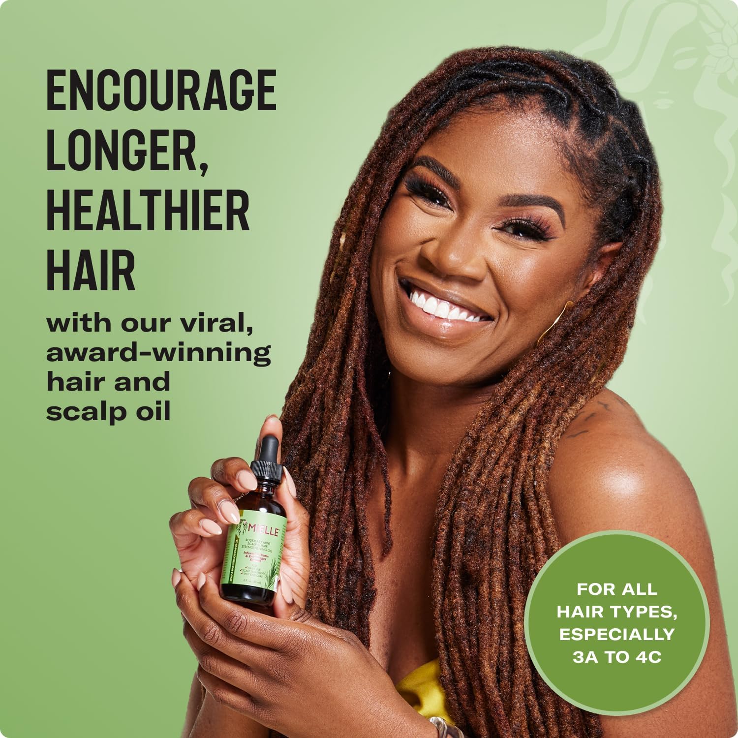 Mielle Organics Rosemary & Mint Hair Oil – Split Ends & Dry Scalp Treatment, Biotin & Essential oil