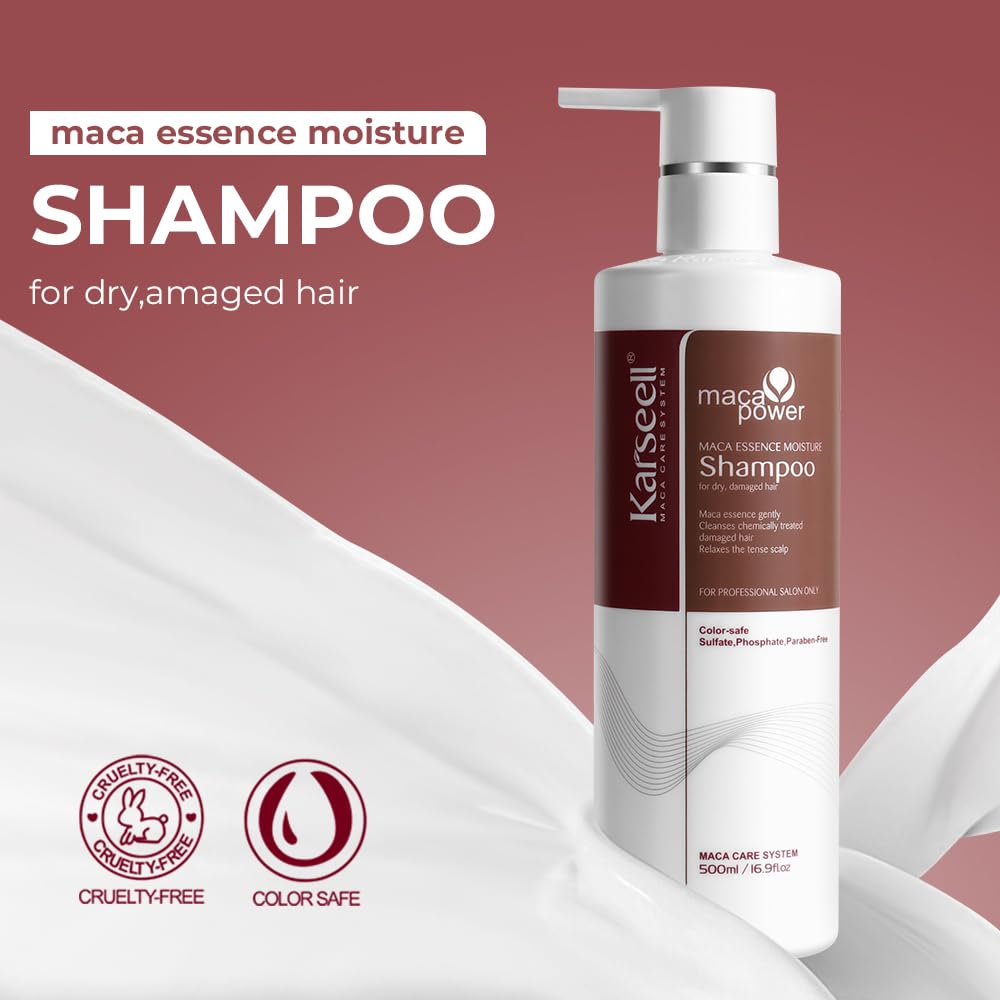 Karseell Argan Oil Shampoo Extract Moisturizing Deep Repair Smooth Shampoo for Dry and Damaged Hair