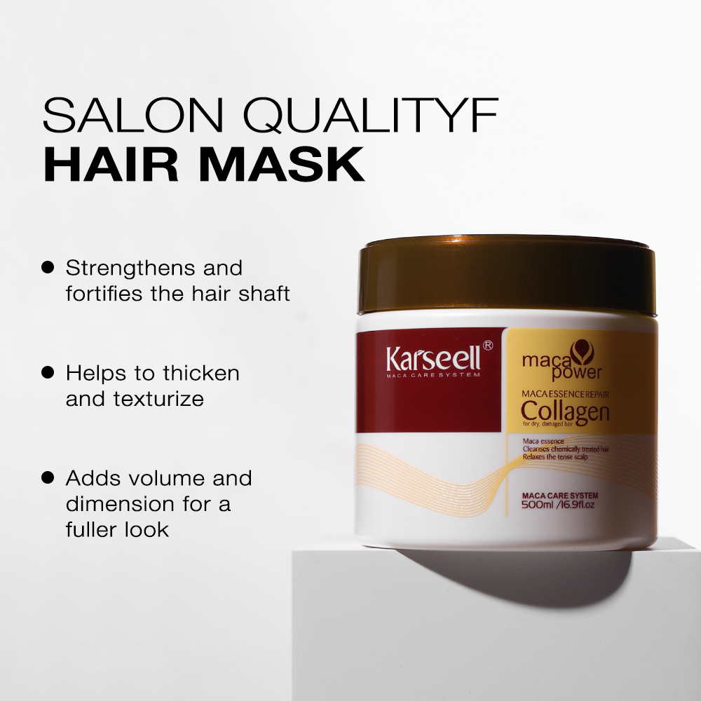 Karseell Collagen Hair Treatment Deep Repair Conditioning Argan Oil Collagen Hair Mask Essence for Dry Damaged Hair All Hair Types 