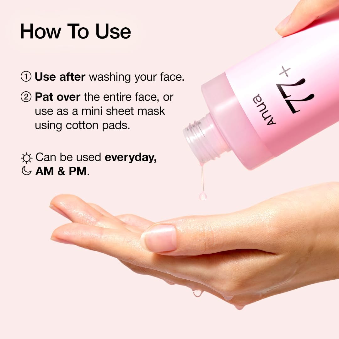 ANUA Peach 77 Niacin Essence Toner, Facial Toner for Glass Skin, Niacinamide, Panthenol, Ceramides, Korean Skin Care, Facial Toner for Glass Skin, 250ml