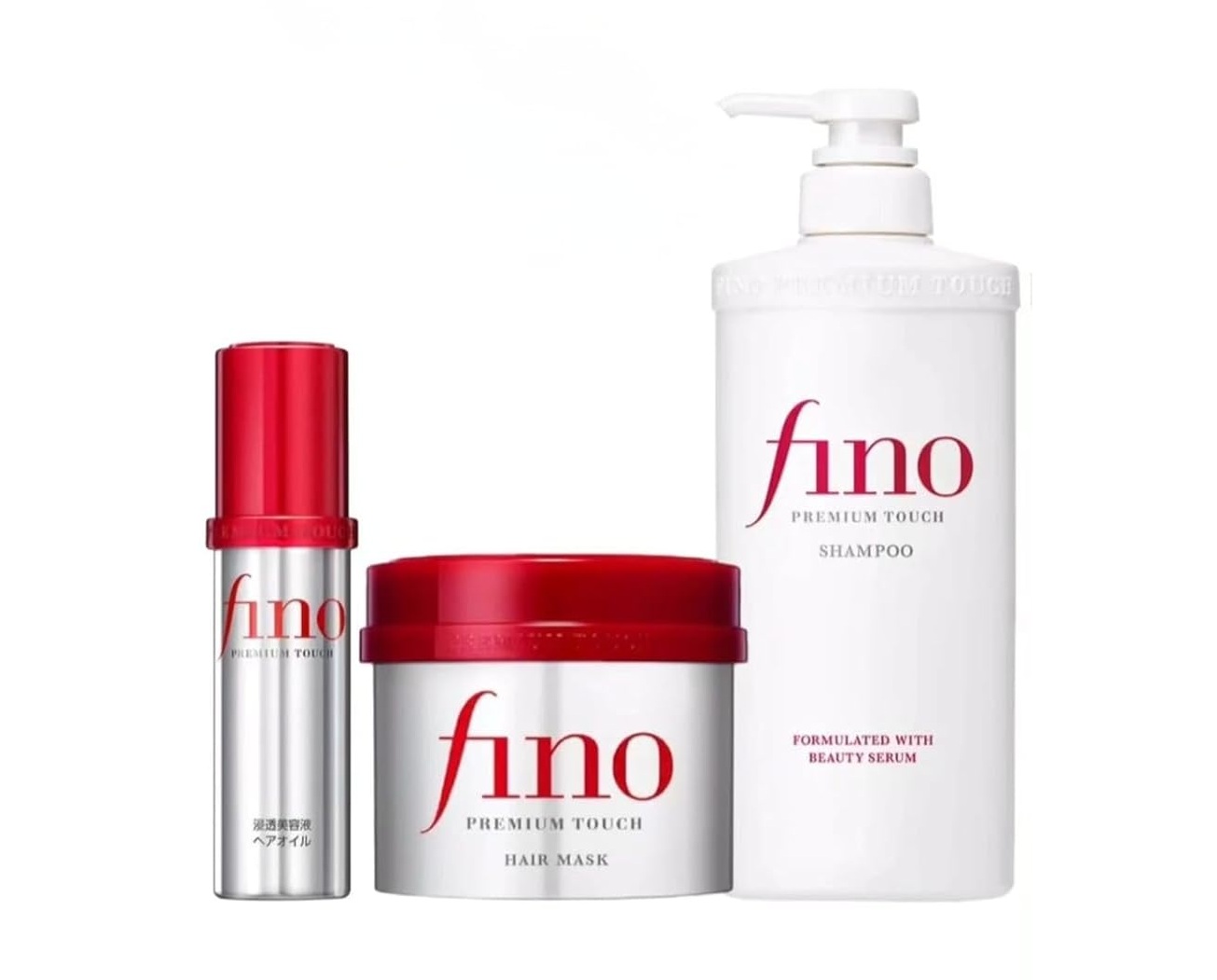 Fino Premium Touch Hair Set Bundle Hair Shampoo, Hair Oil  And Hair Mask For Damaged Hair Growth