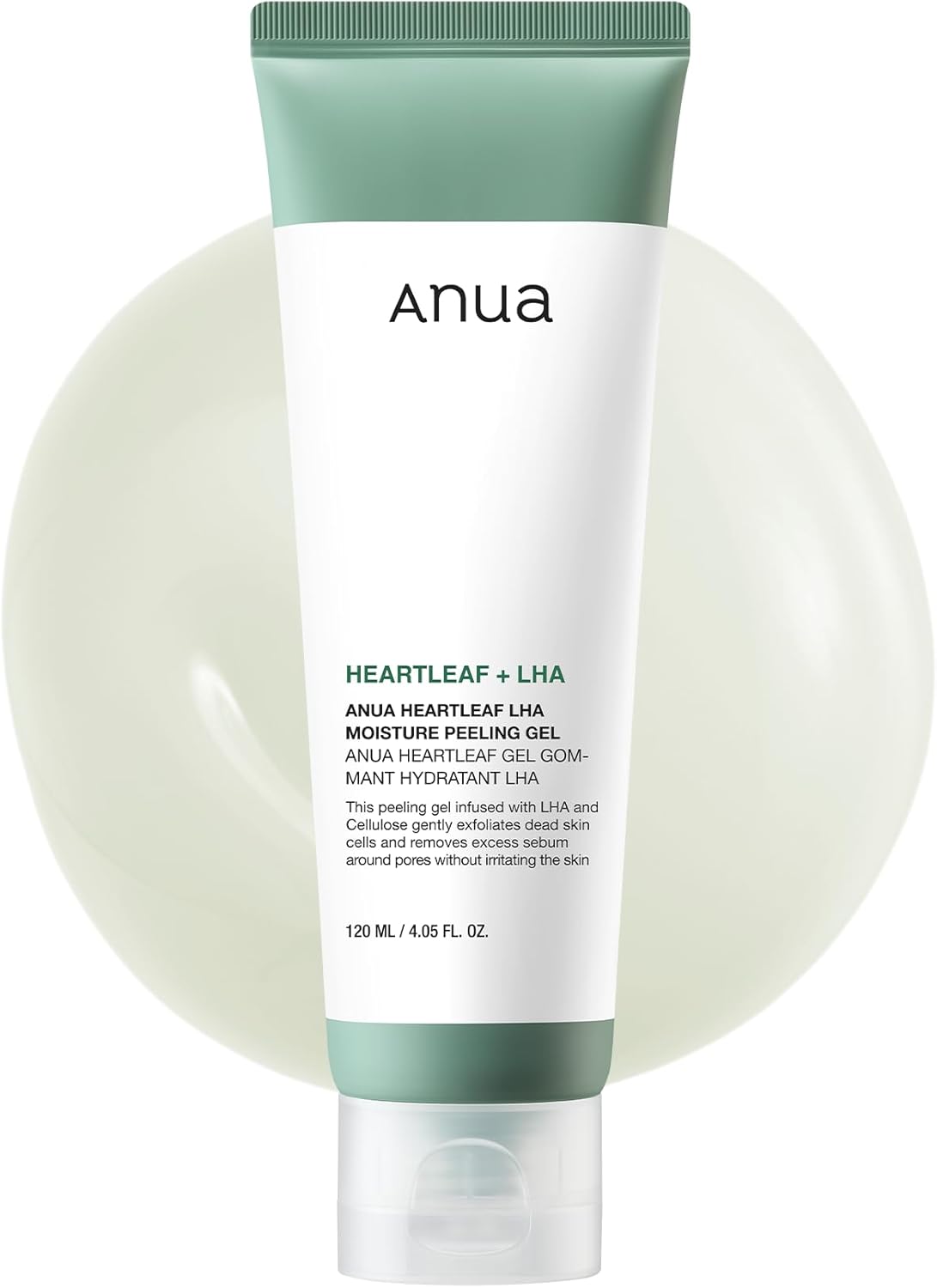 ANUA Heartleaf LHA Moisture Peeling Gel, Gentle Exfoliation, Hydrating Facial Peel, Pore Care, Dead Skin Removal, Natural Cellulose for Soothing, Vegan, Korean Skin Care