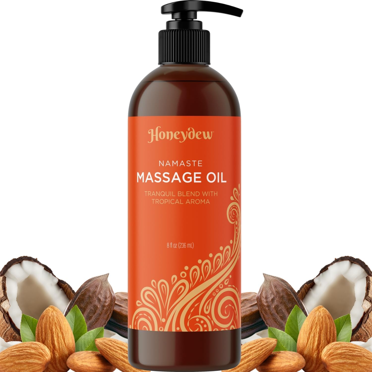 Honeydew Tropical Scented Massage Oil for Couples - Tranquil Full Body Massage Oil for Massage Therapy with Moisturizing Non Greasy