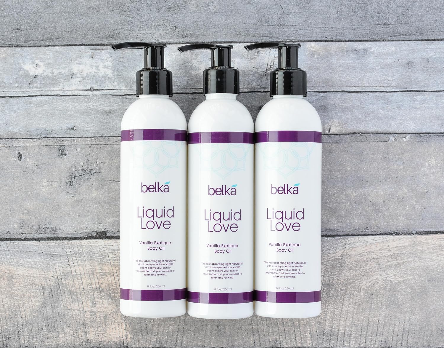 Belká Liquid Love Vanilla Exotique Body Oil for Relaxing Massage Therapy and Sensual Couple's Massages