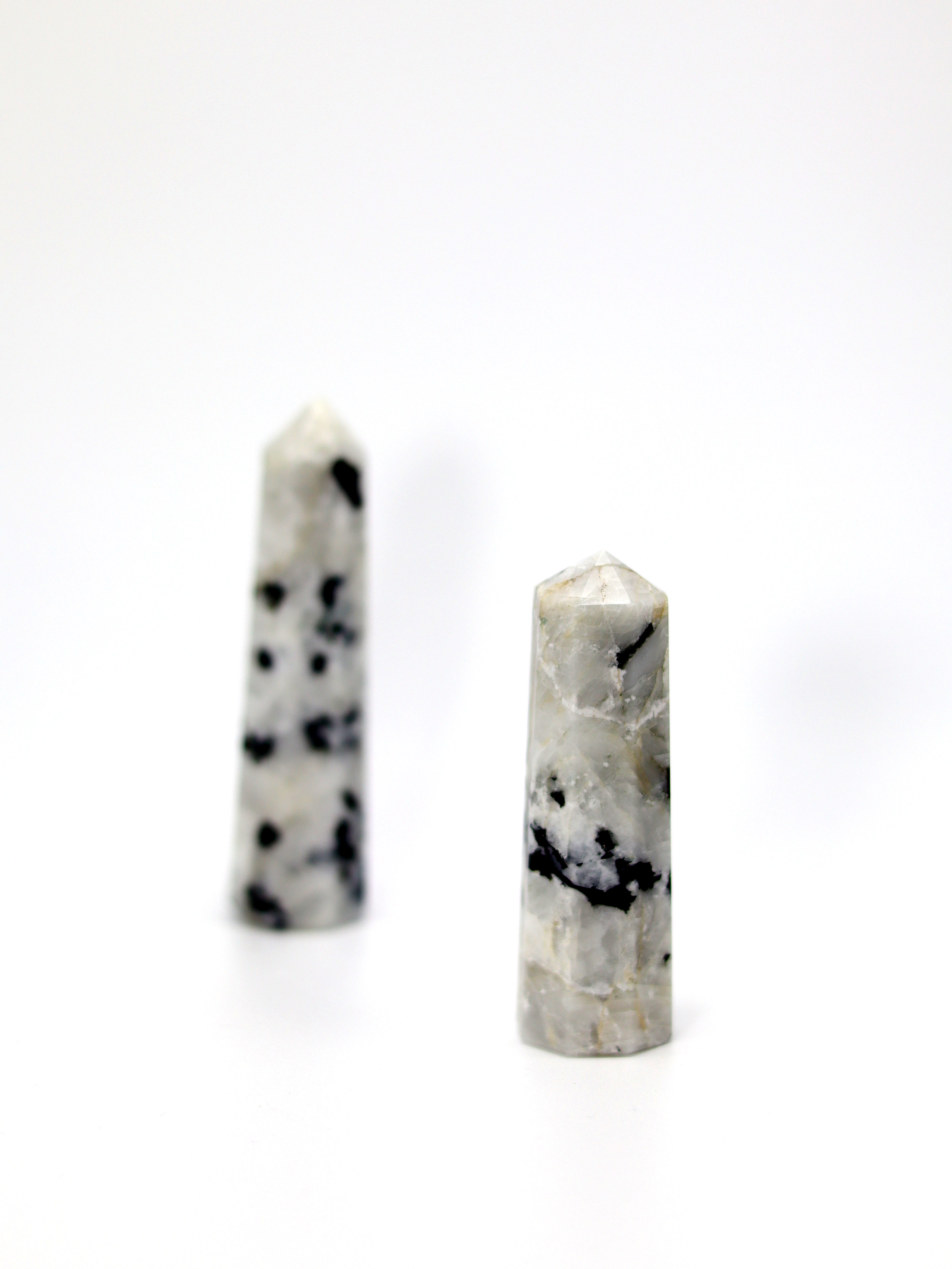 Black Tourmaline in Quartz Crystal Tower