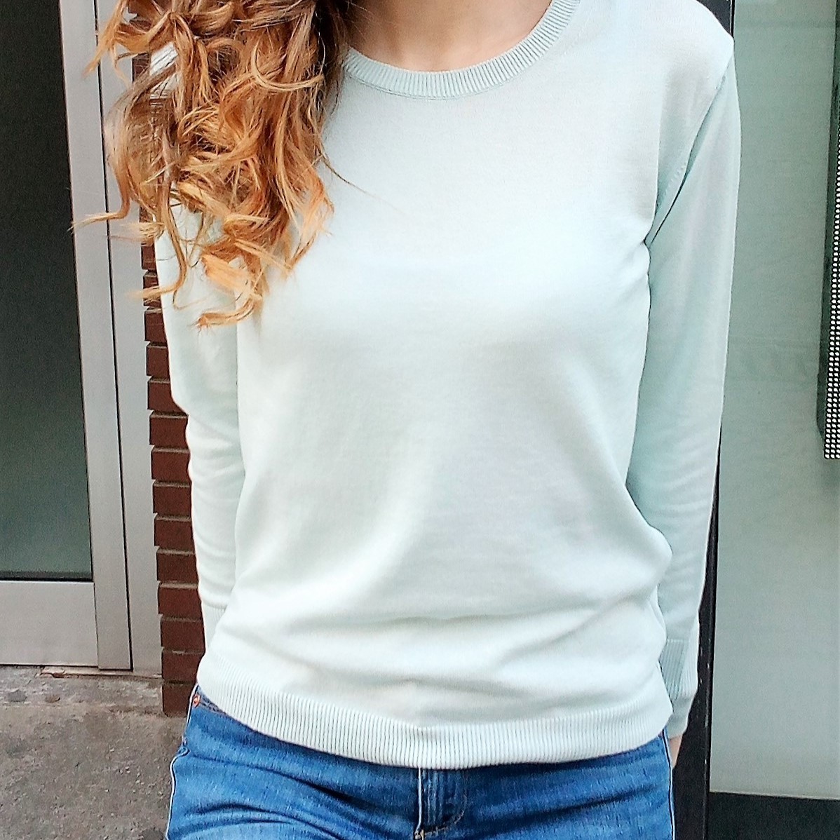 Maglia girocollo donna puro cotone - Women roundneck pullover in pure cotton