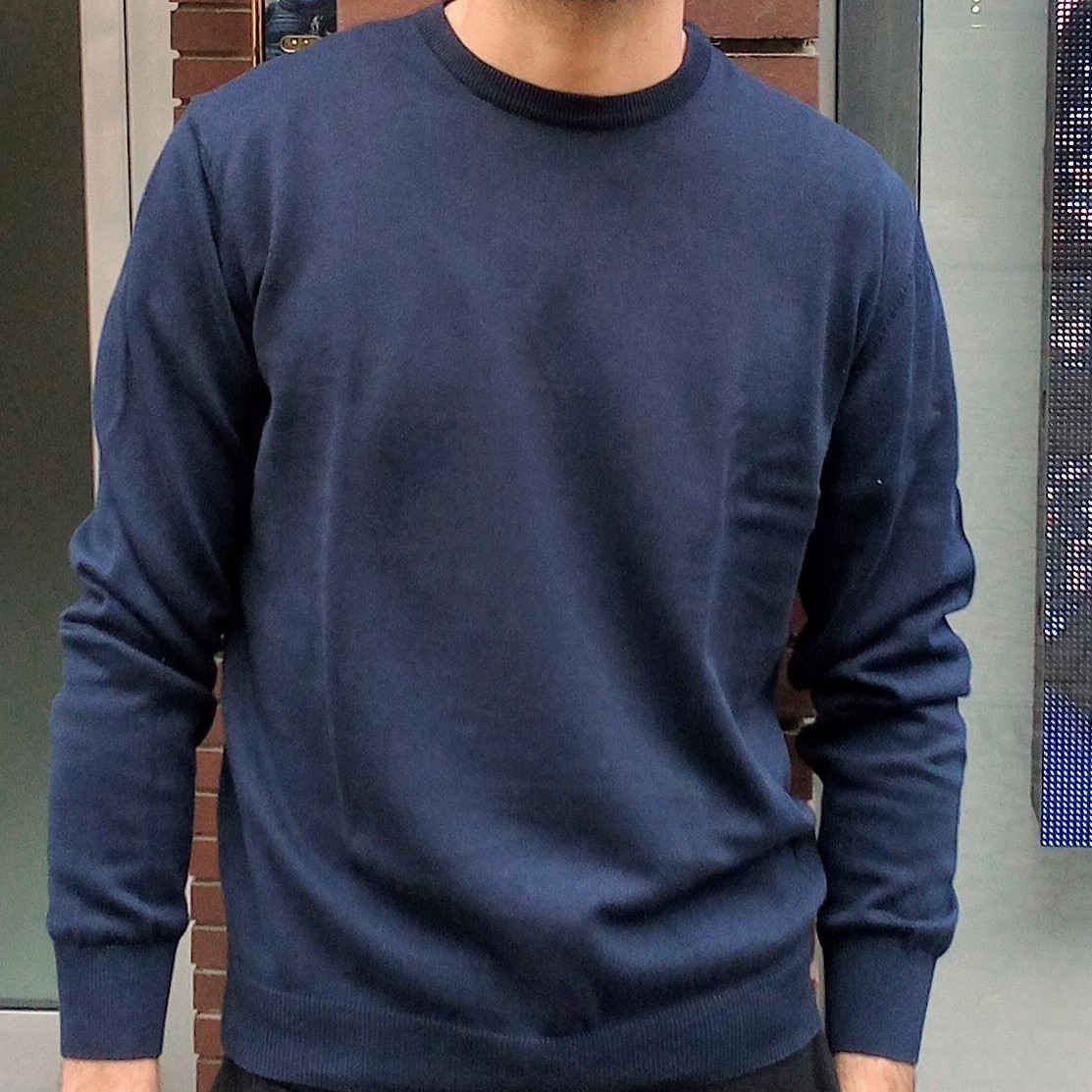 Maglia girocollo uomo puro cotone - menswear roundneck pullover in pure cotton