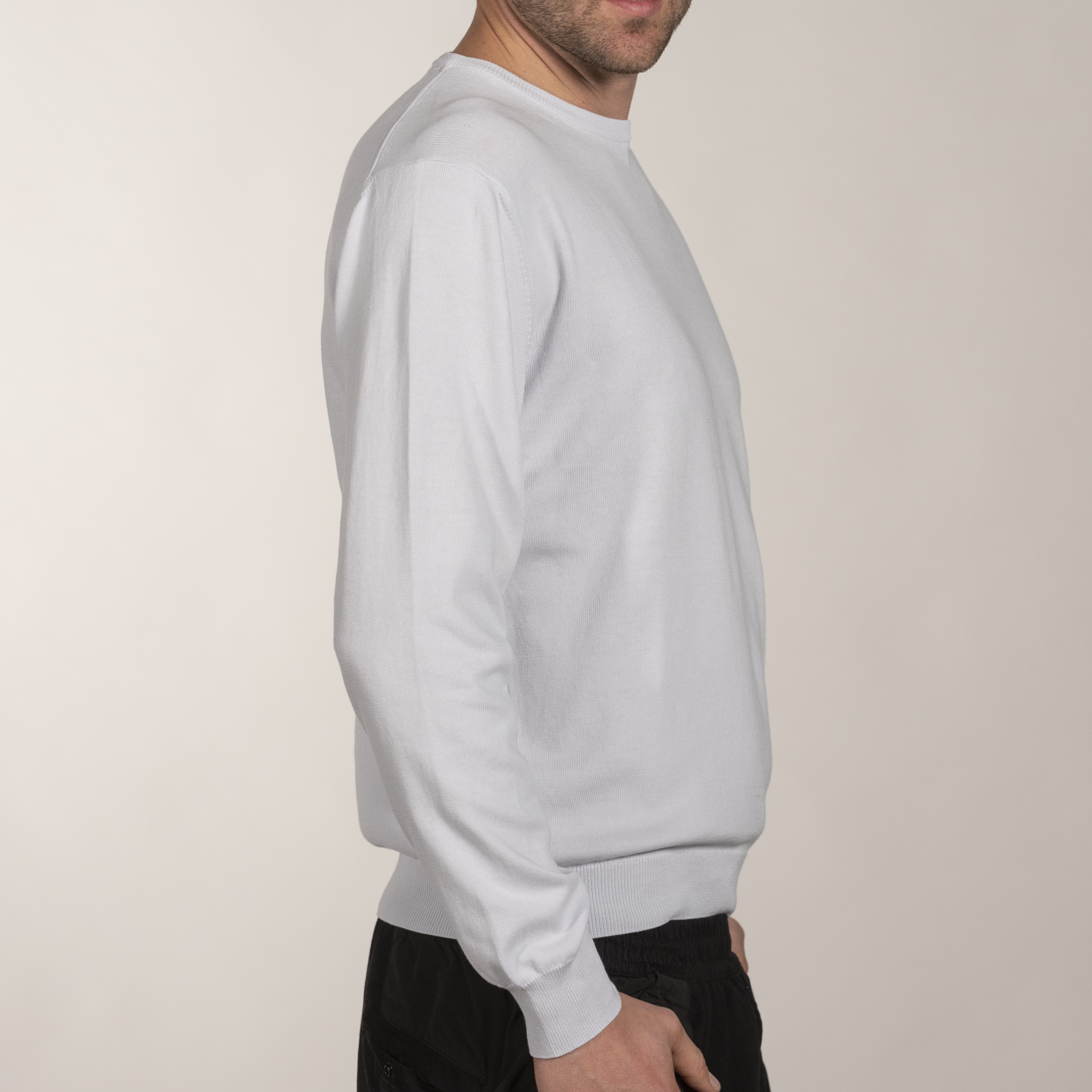 Maglia girocollo uomo puro cotone - menswear roundneck pullover in pure cotton