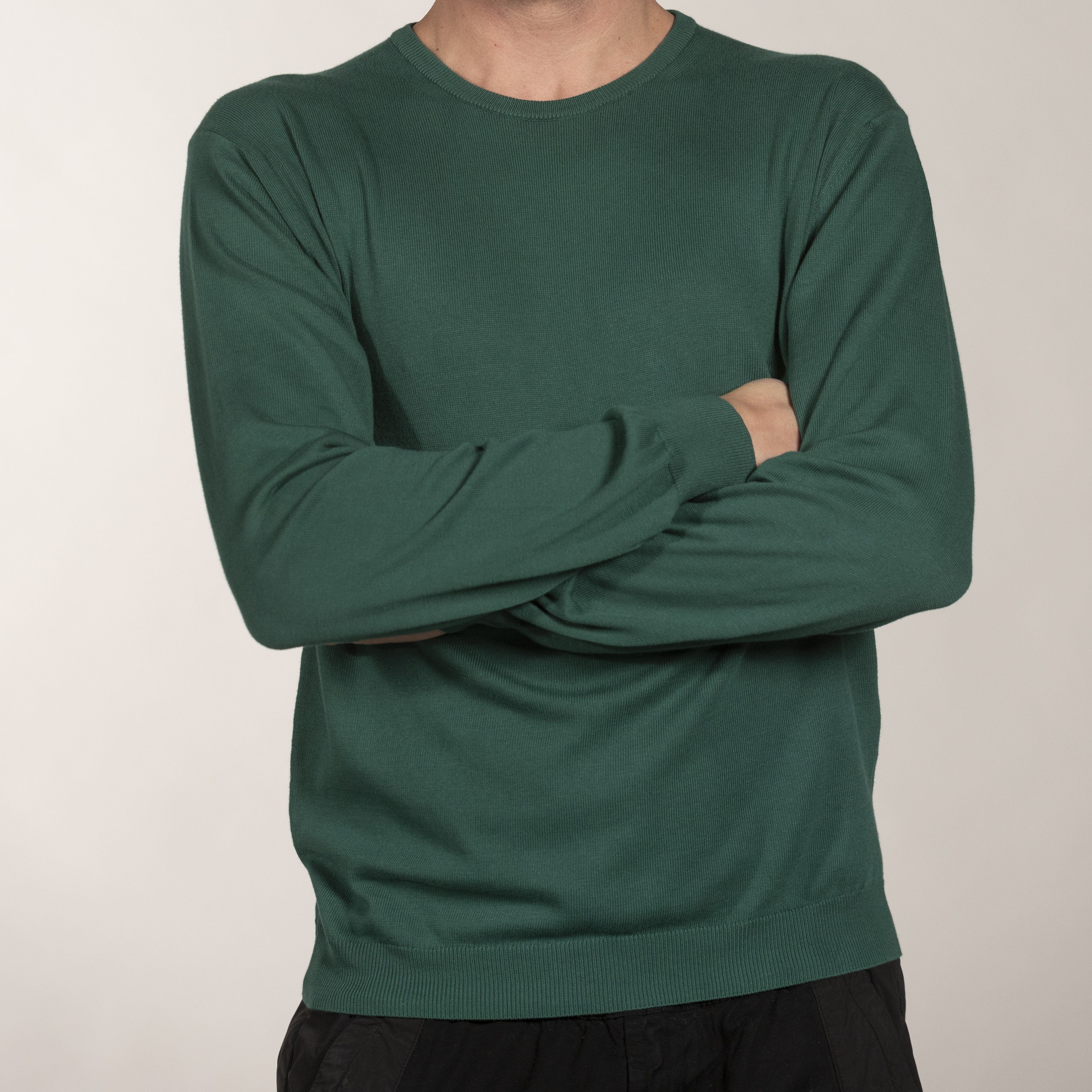 Maglia girocollo uomo puro cotone - menswear roundneck pullover in pure cotton