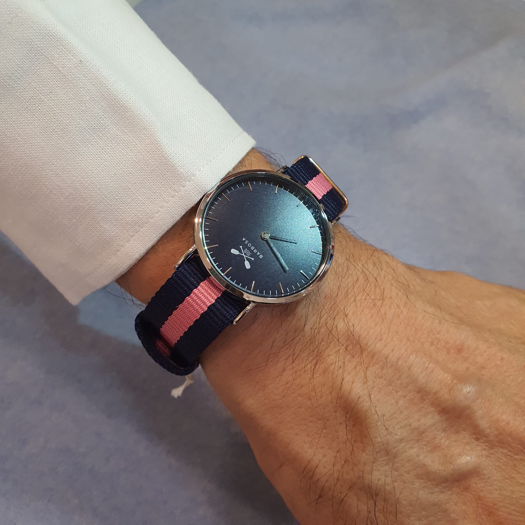 orologio da polso unisex Barbosa con cassa in acciaio e cinturino di tessuto, unisex Barbosa wrist-watch in stailess steel with fabric wristband