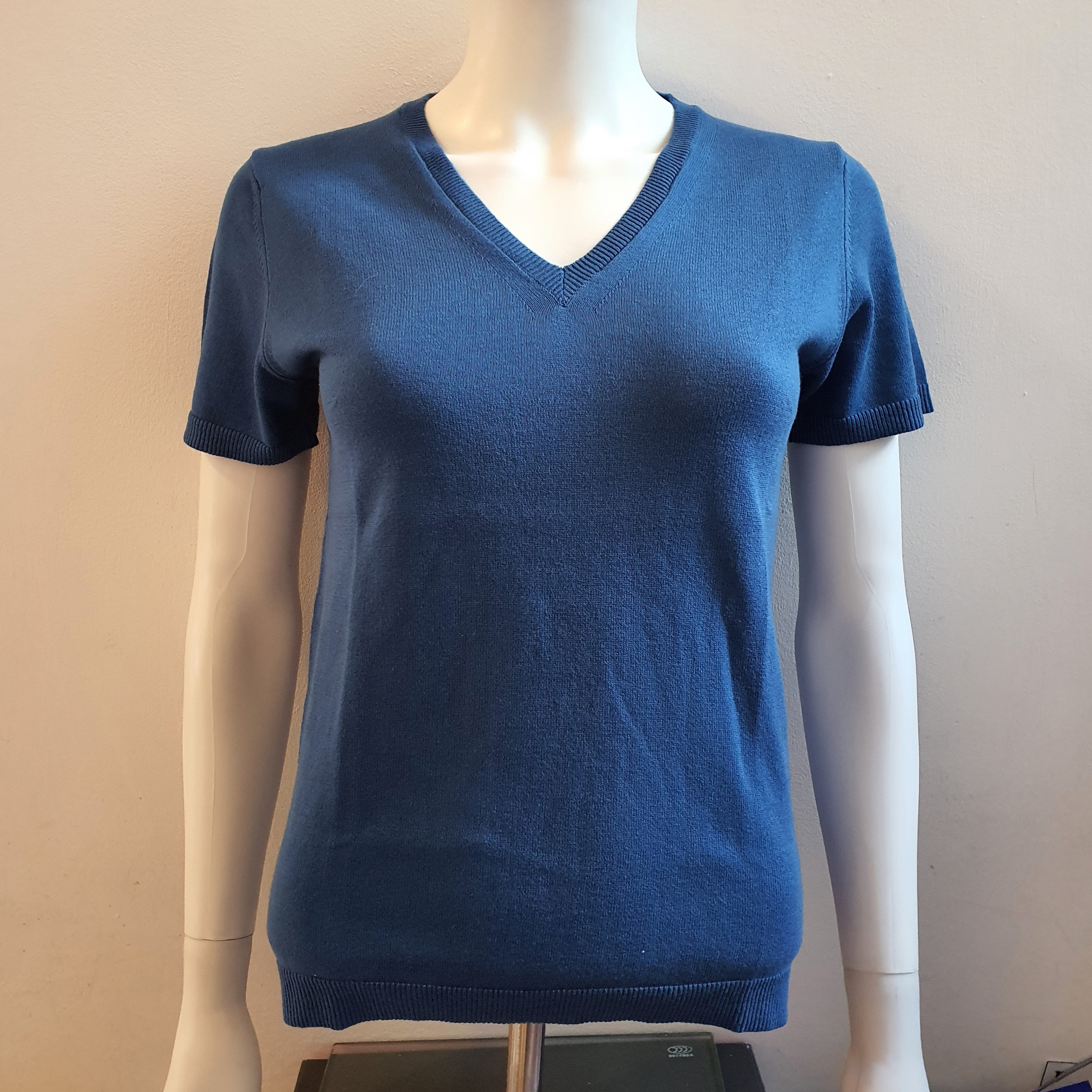 Maglia donna mezza manica scollo a v puro cotone - Women short sleeves top with v-neck in pure cotton