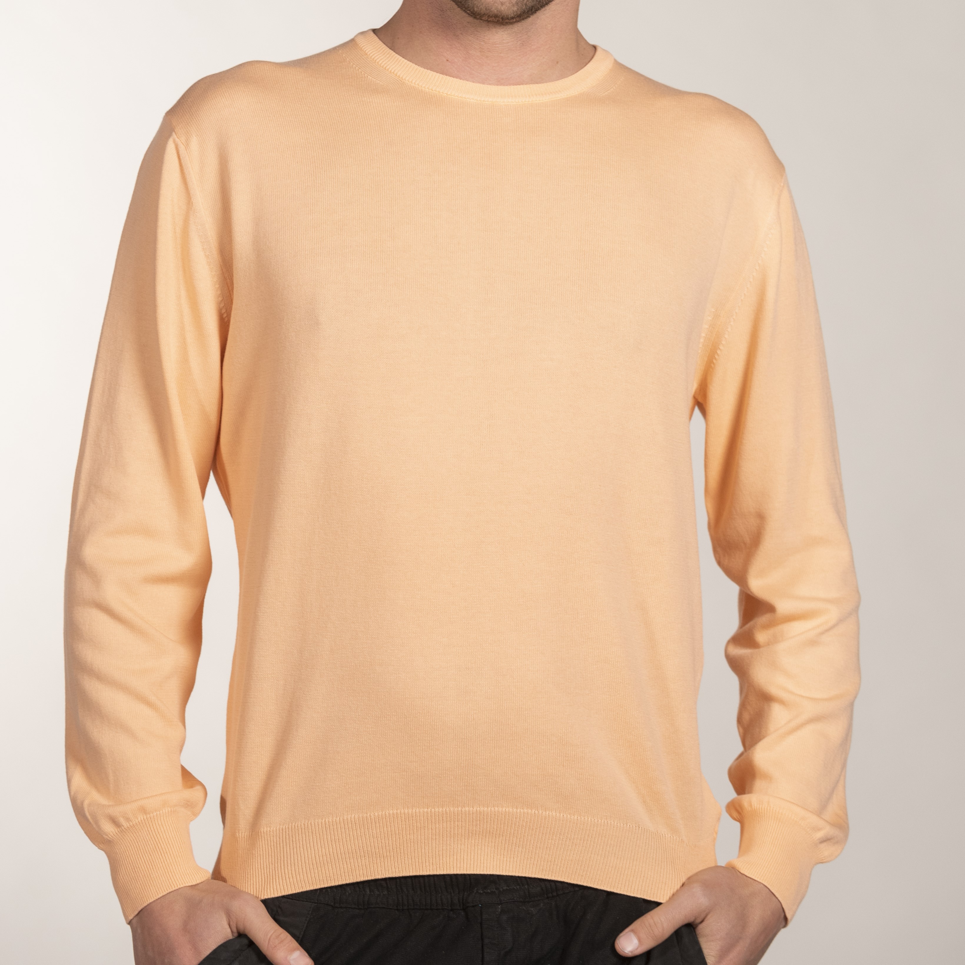 Maglia girocollo uomo puro cotone - menswear roundneck pullover in pure cotton