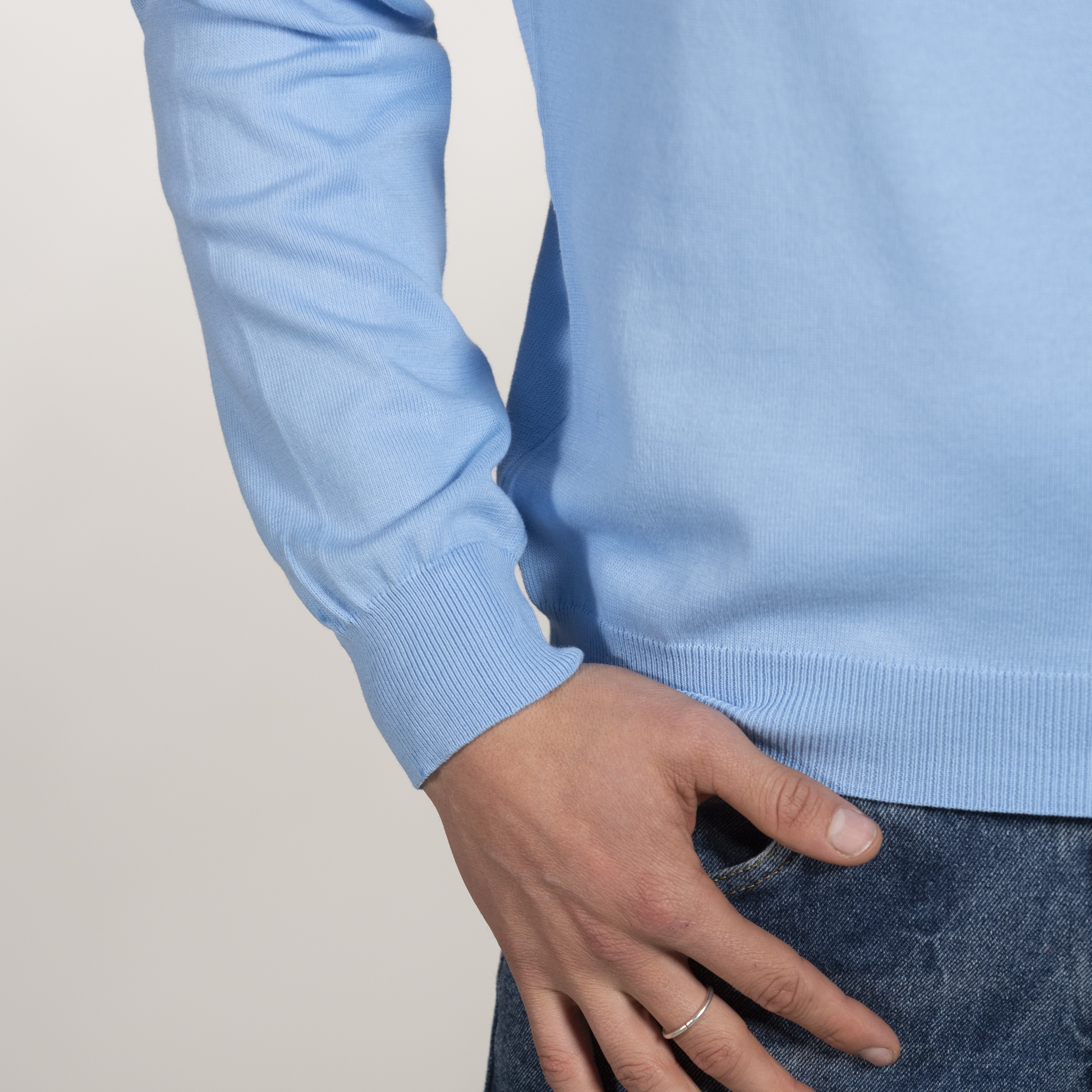 Maglia girocollo uomo puro cotone - menswear roundneck pullover in pure cotton