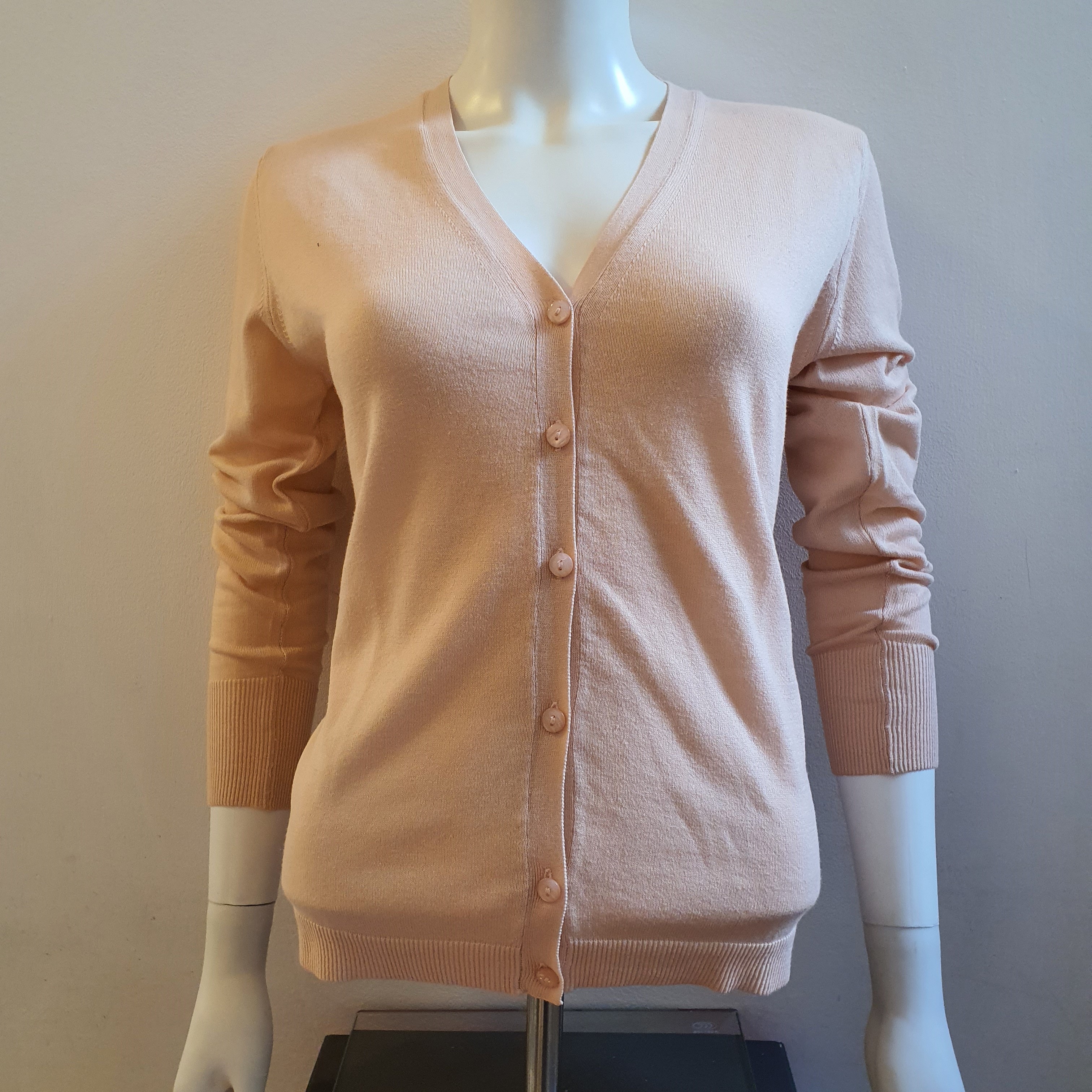 Cardigan sciallato donna in puro cotone con bottoni - Women shawl-cut cardigan in pure cotton with buttons