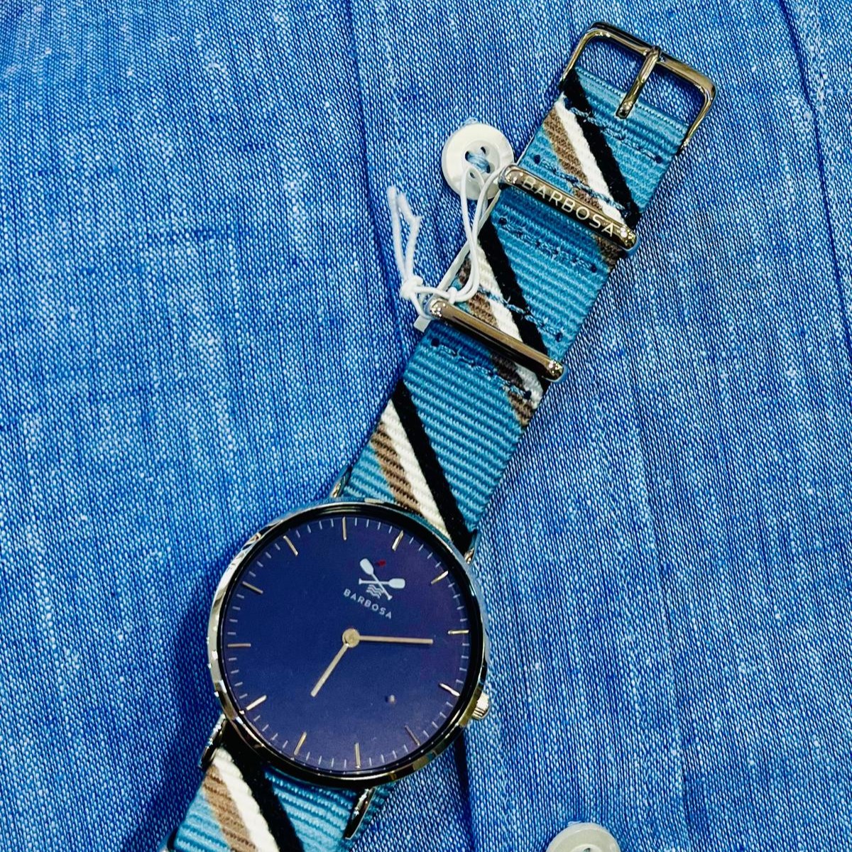 orologio da polso unisex Barbosa con cassa in acciaio e cinturino di tessuto, unisex Barbosa wrist-watch in stailess steel with fabric wristband