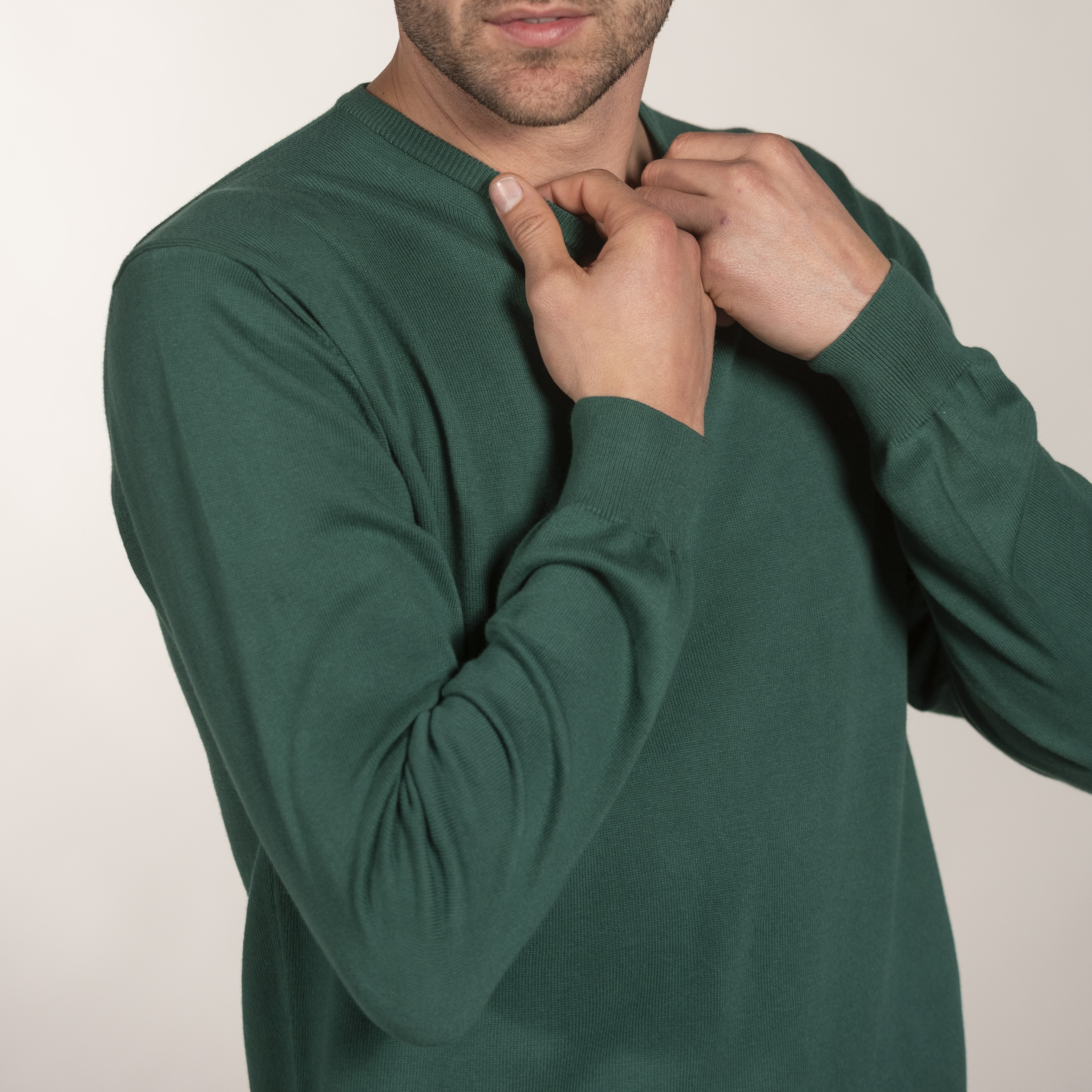 Maglia girocollo uomo puro cotone - menswear roundneck pullover in pure cotton
