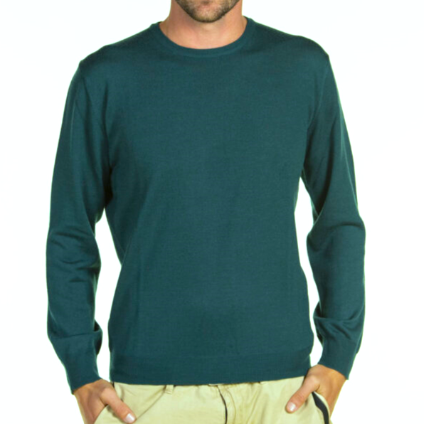 Girocollo uomo 100% pura lana merinos extrafine, men 100% merinos wool extrafine roundneck pullover