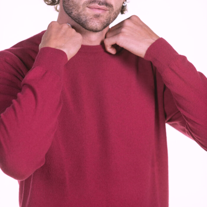 Girocollo uomo 100% pura lana merinos extrafine, men 100% merinos wool extrafine roundneck pullover