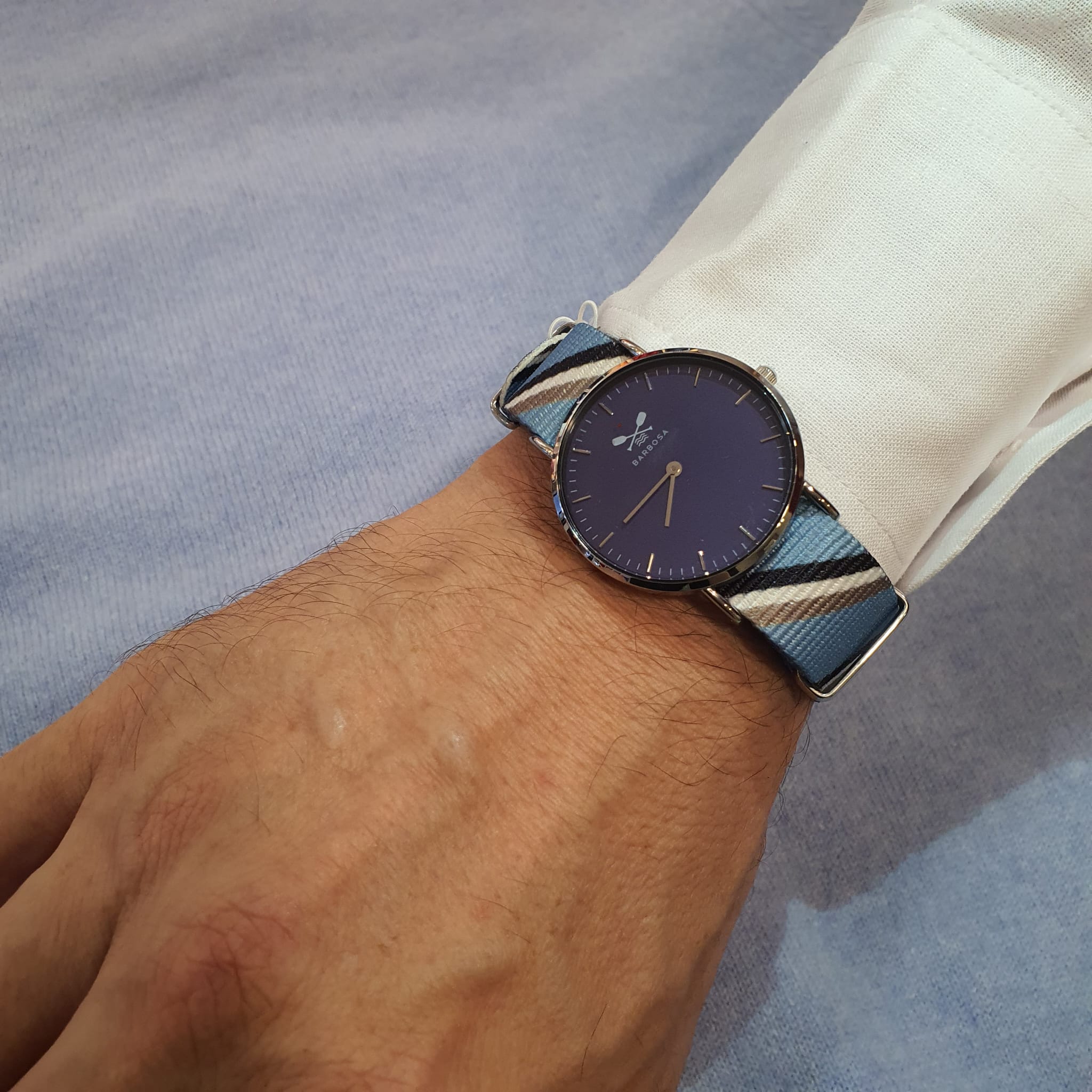 orologio da polso unisex Barbosa con cassa in acciaio e cinturino di tessuto, unisex Barbosa wrist-watch in stailess steel with fabric wristband