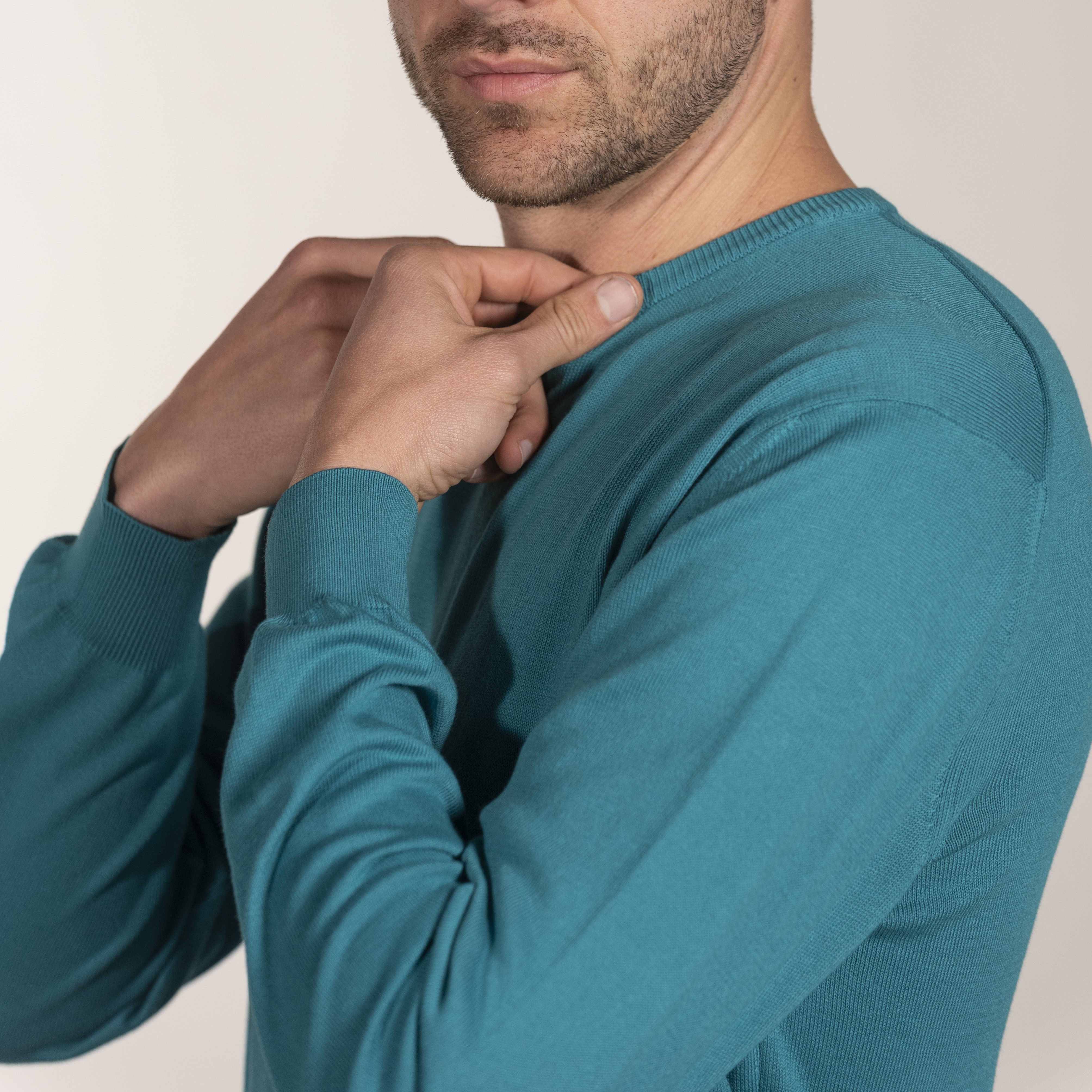 Maglia girocollo uomo puro cotone - menswear roundneck pullover in pure cotton