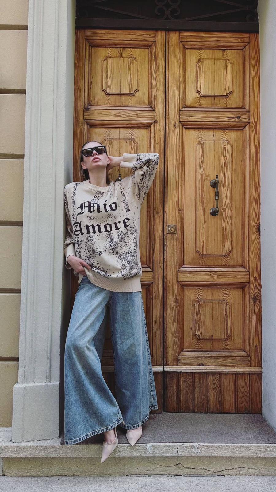 Mini abito da donna maxi maglia Mio Amore in misto lana, womenswear minidress wool blend maxisweather Mio Amore 