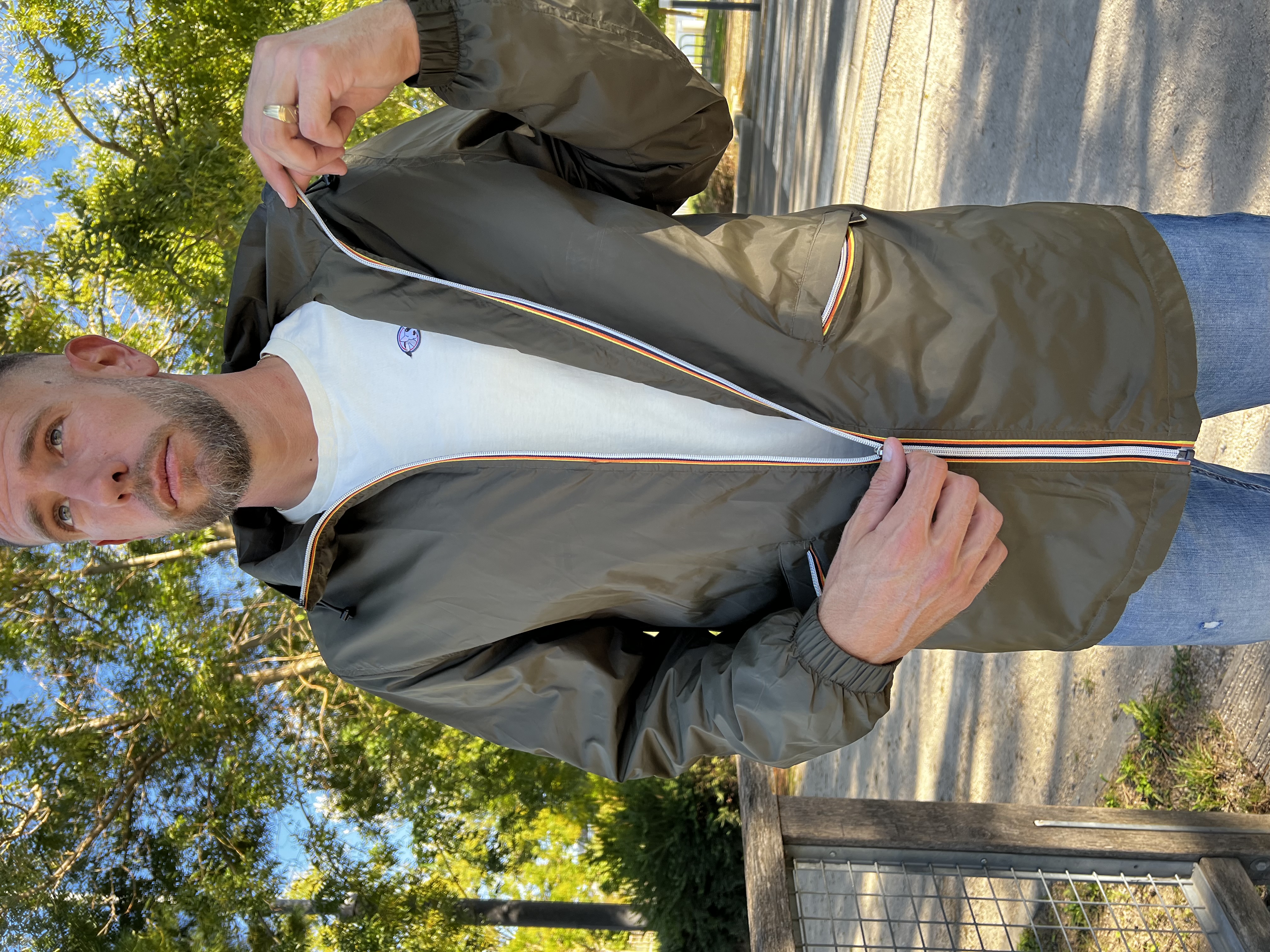 Veste coupe-vent kaki Rillette & Nino