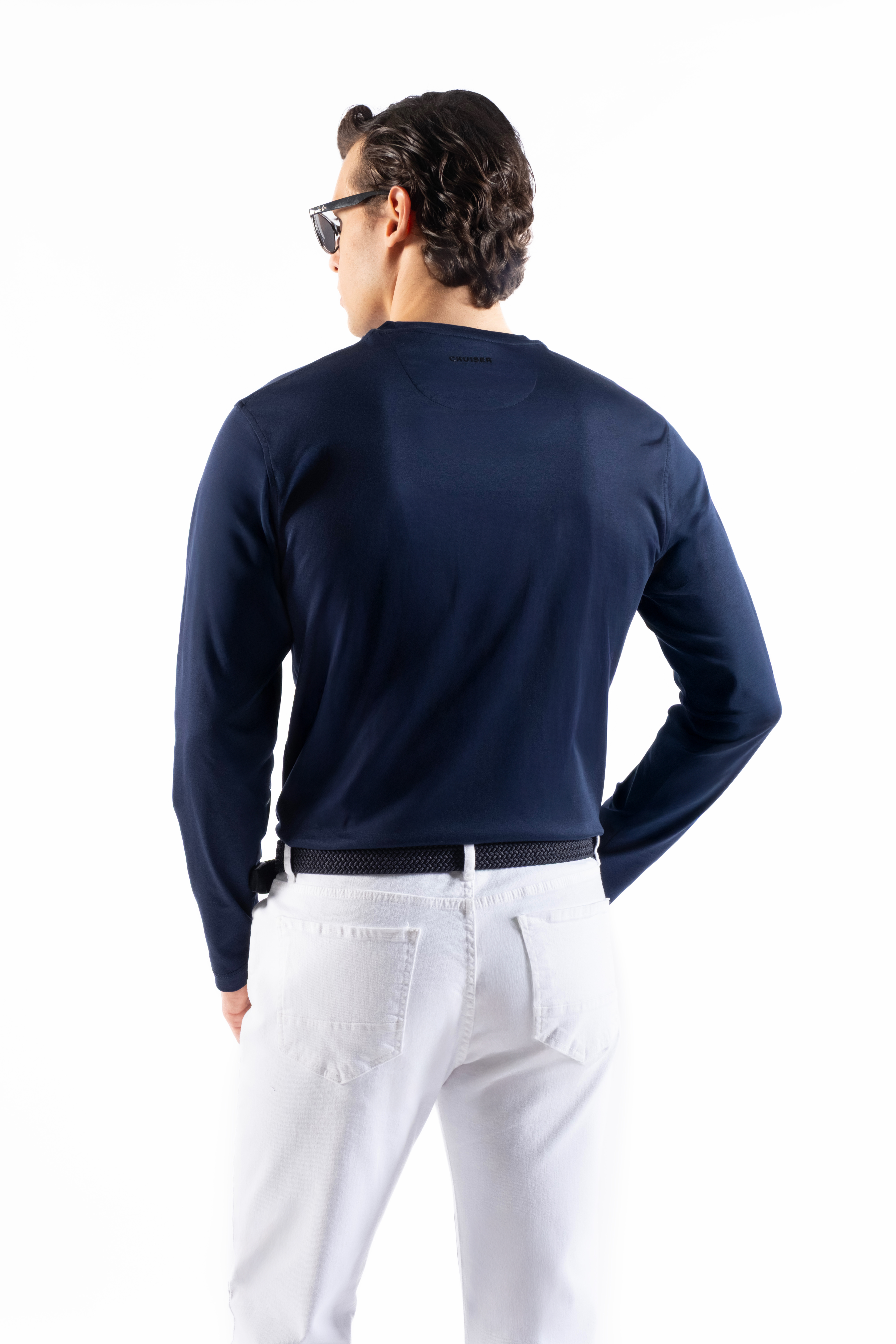 Uzun Kol Lacivert T-shirt