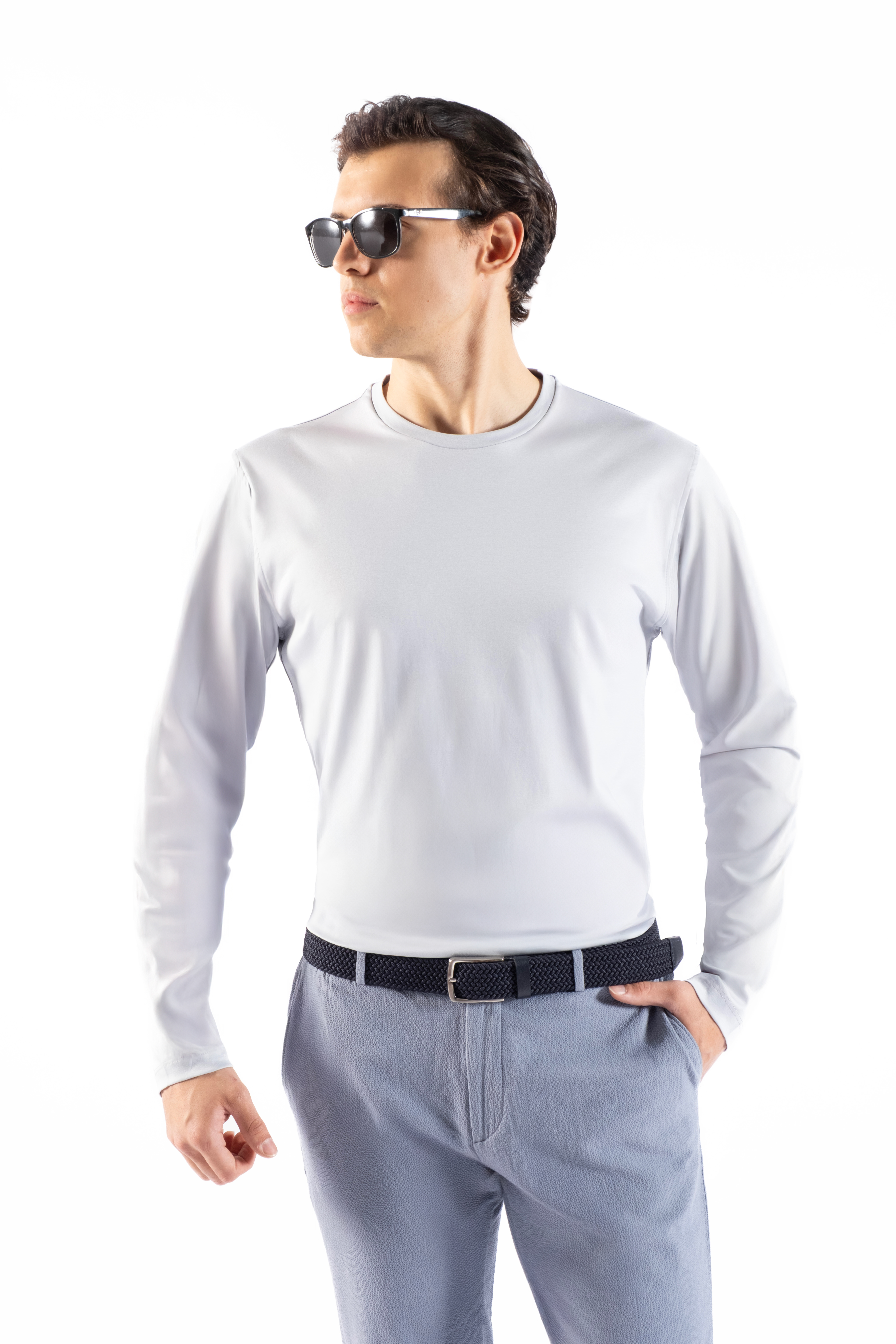 Uzun Kol Gri T-shirt