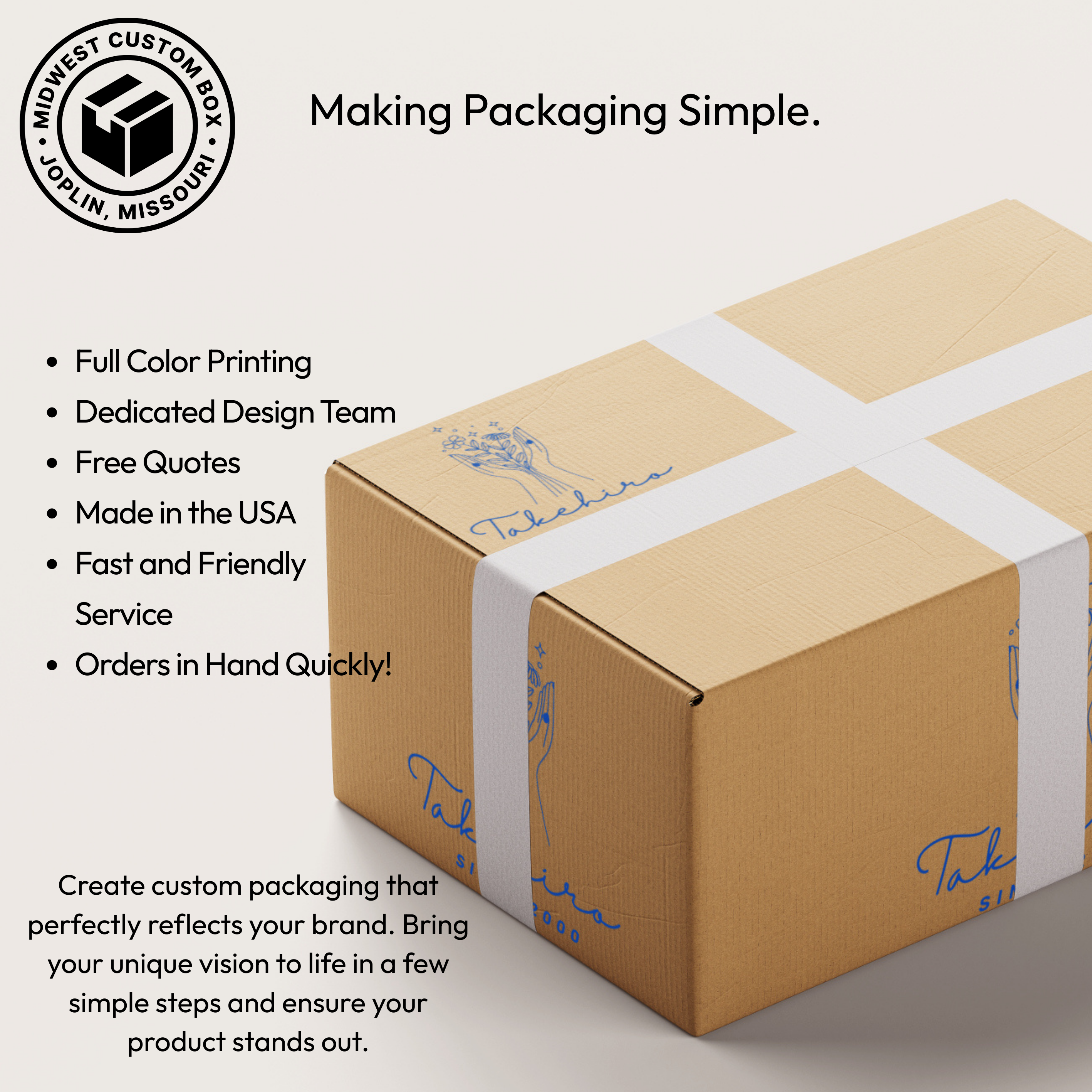 Large Standard Shipping Box (2 Sizes) 